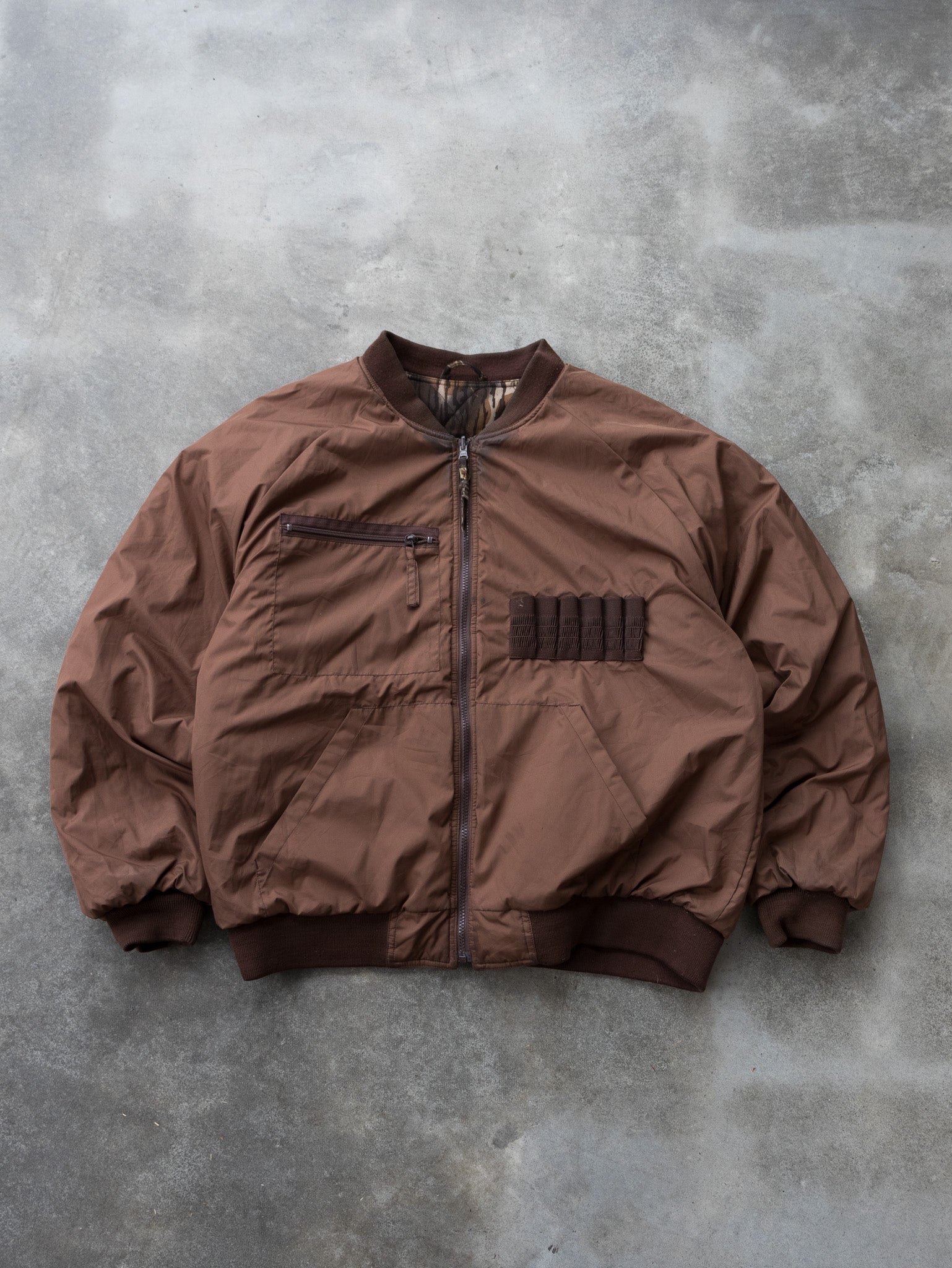 Vintage Camo Gamehide Quilted Reversible Jacket (XL)