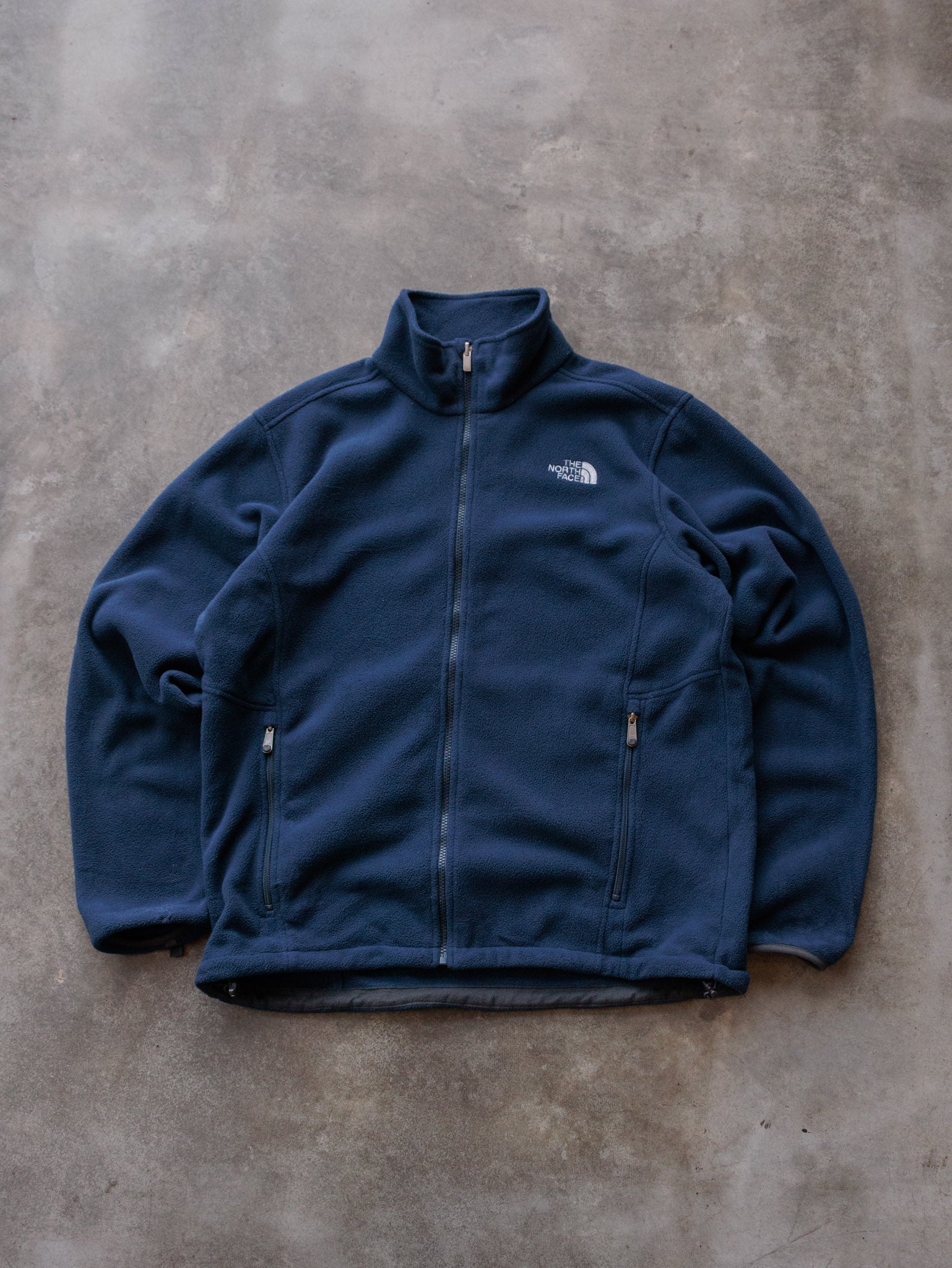 Vintage 90s Navy The North Face Fleece Jacket (L)