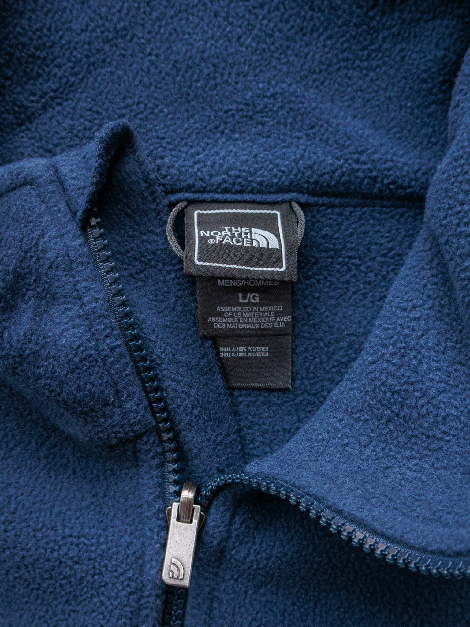 Vintage 90s Navy The North Face Fleece Jacket (L)