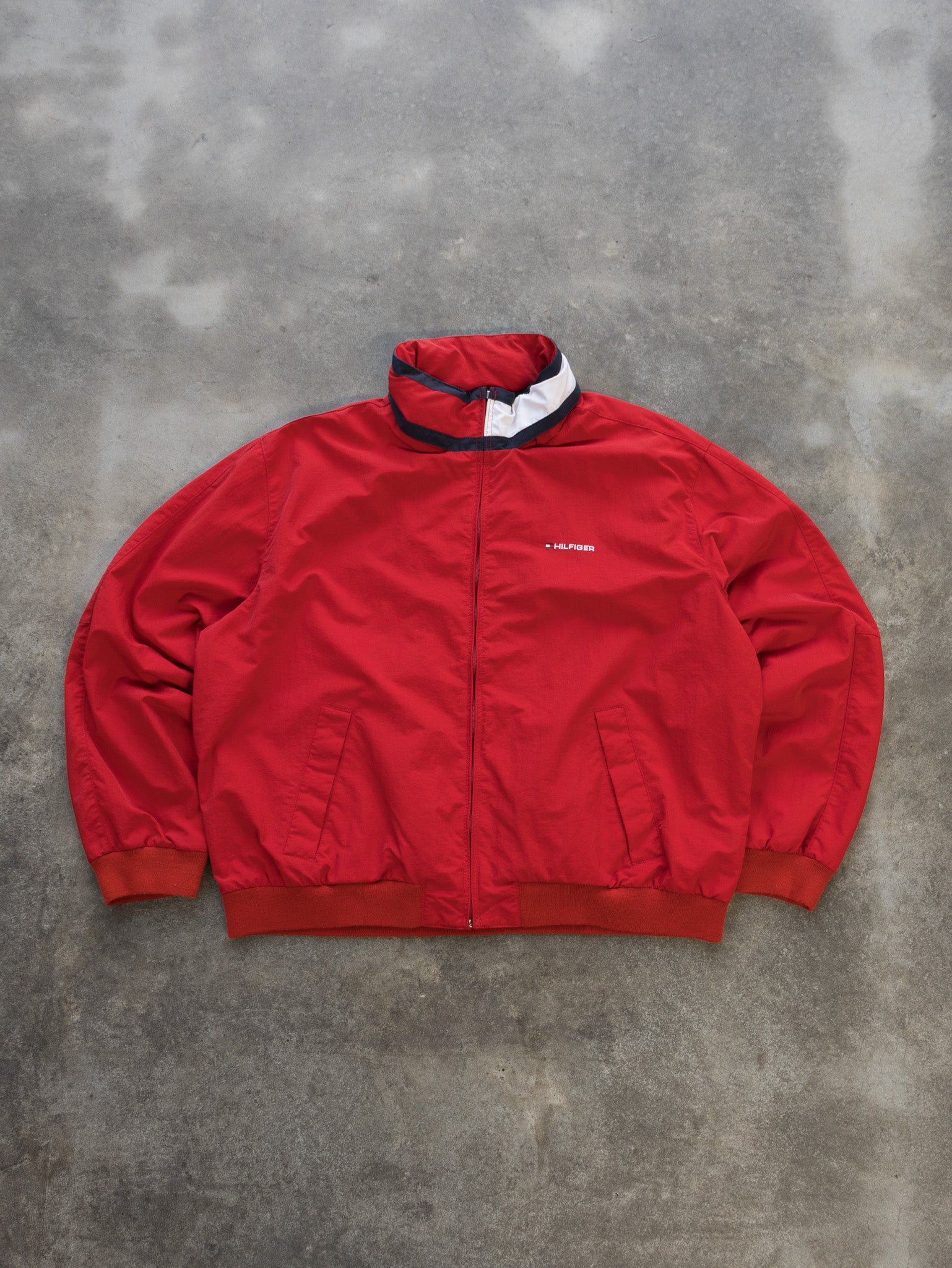 Vintage Red Tommy Hilfiger Jacket (2XL)