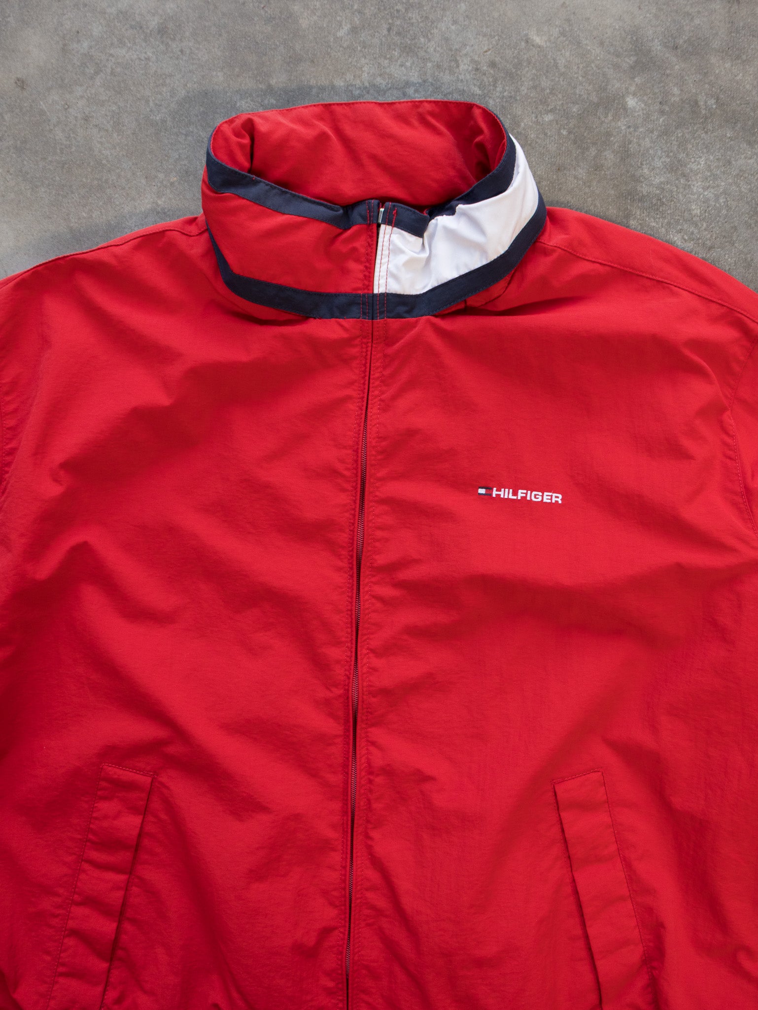 Vintage Red Tommy Hilfiger Jacket (2XL)