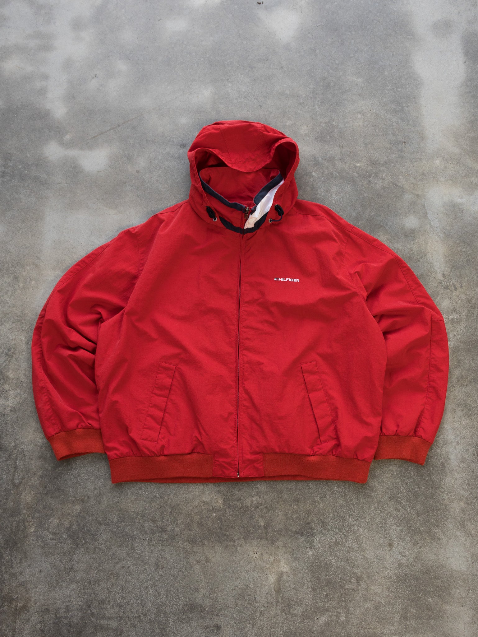 Vintage Red Tommy Hilfiger Jacket (2XL)