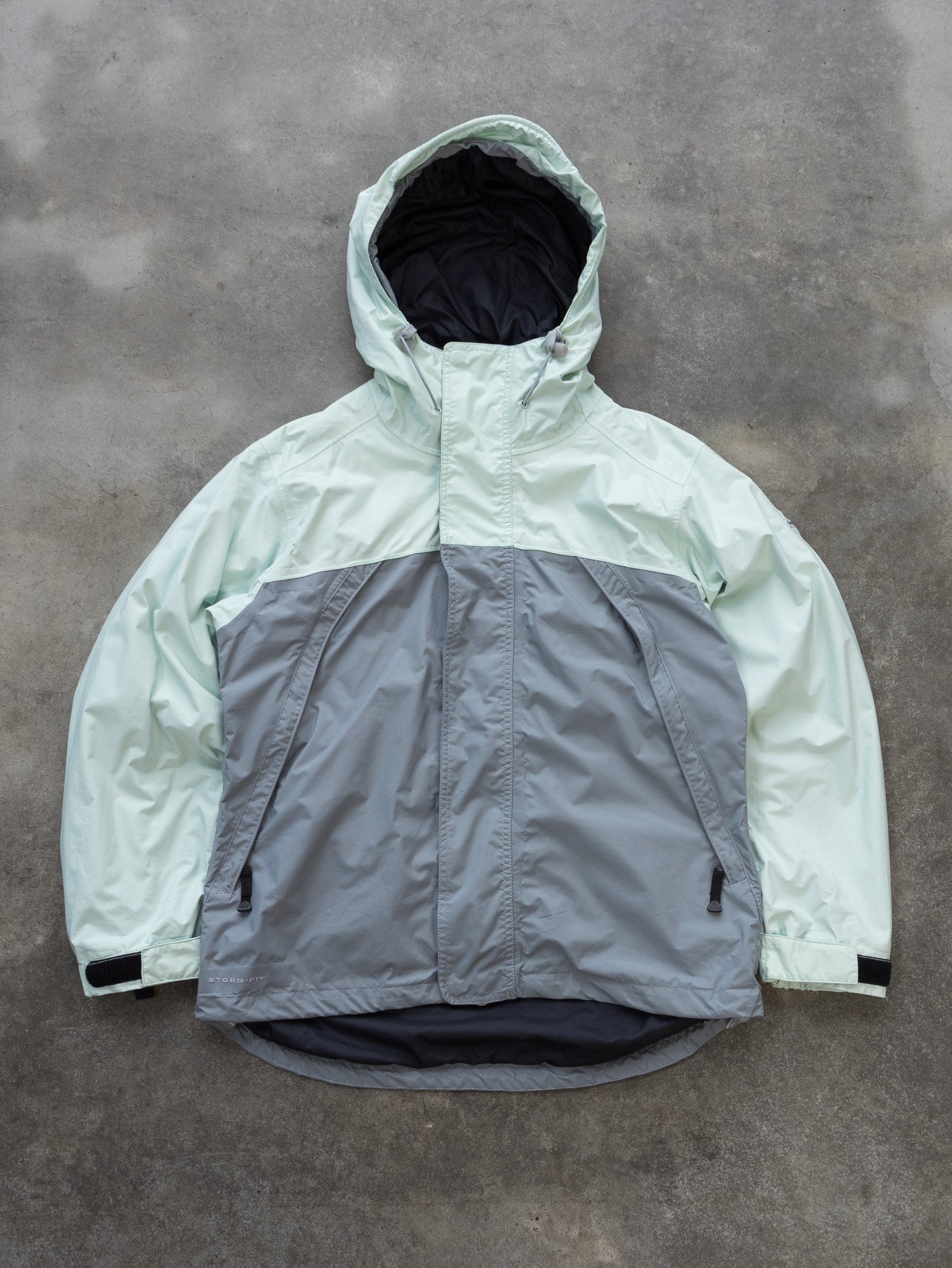 Vintage Mint and Grey Nike ACG Therma-Fit Hooded Jacket (Women's S)