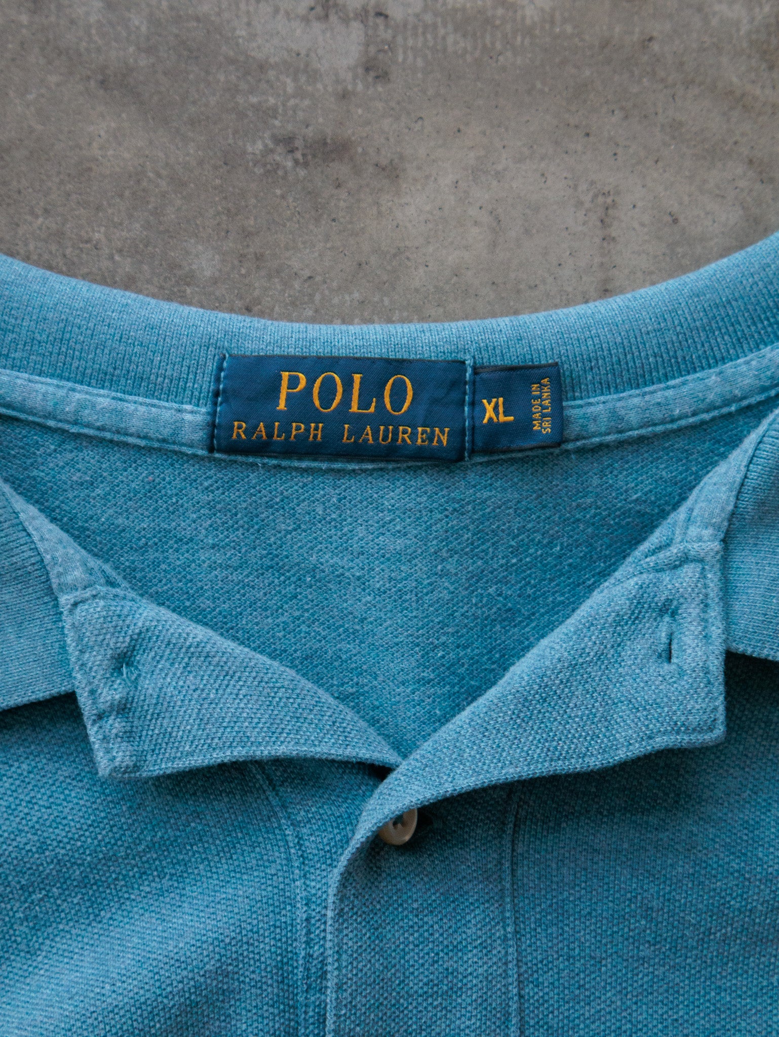 Vintage 00s Blue Polo Ralph Lauren Long Sleeve Polo Shirt (XL)