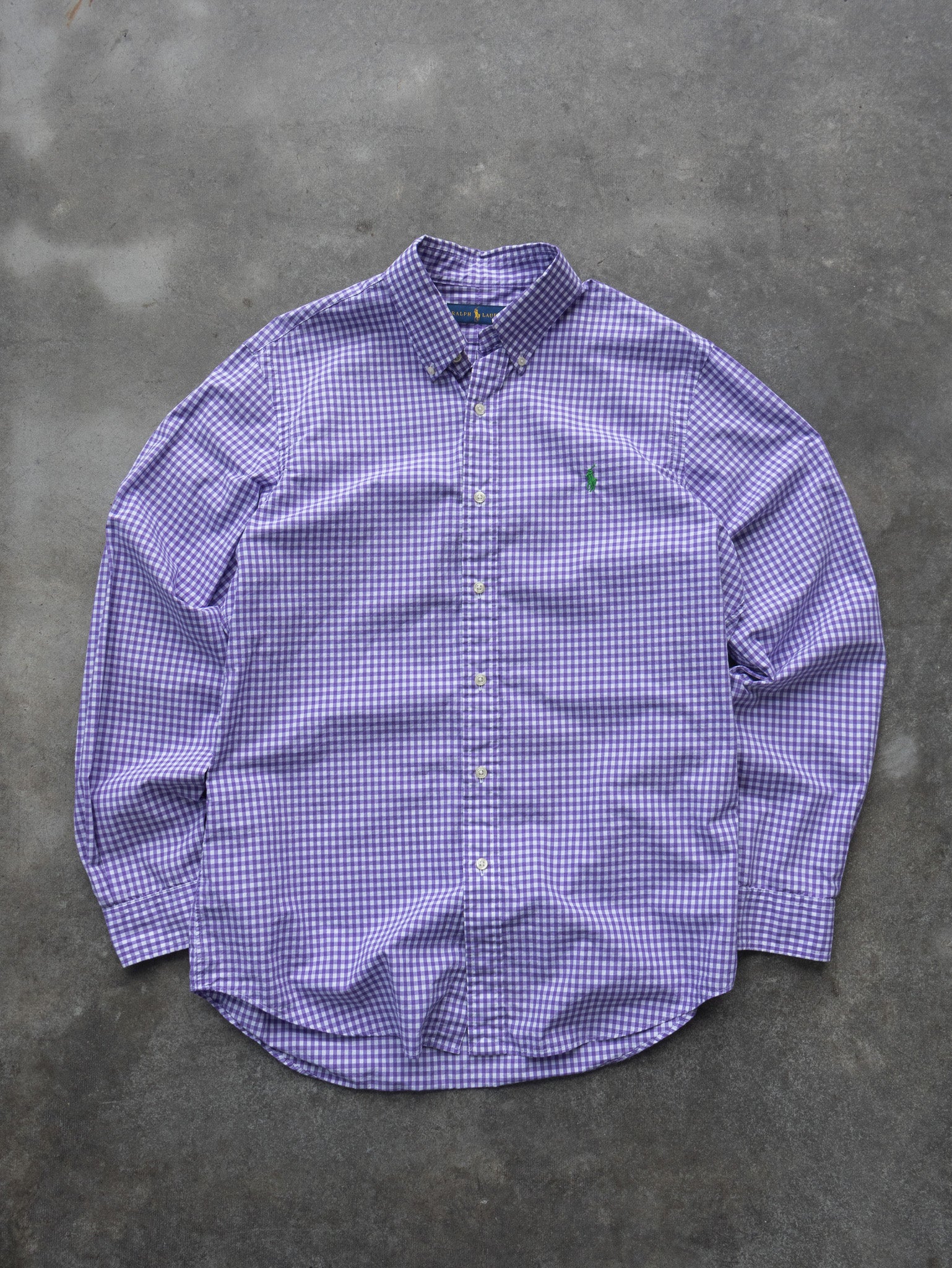 Vintage Purple Gingham Ralph Lauren Shirt (M)