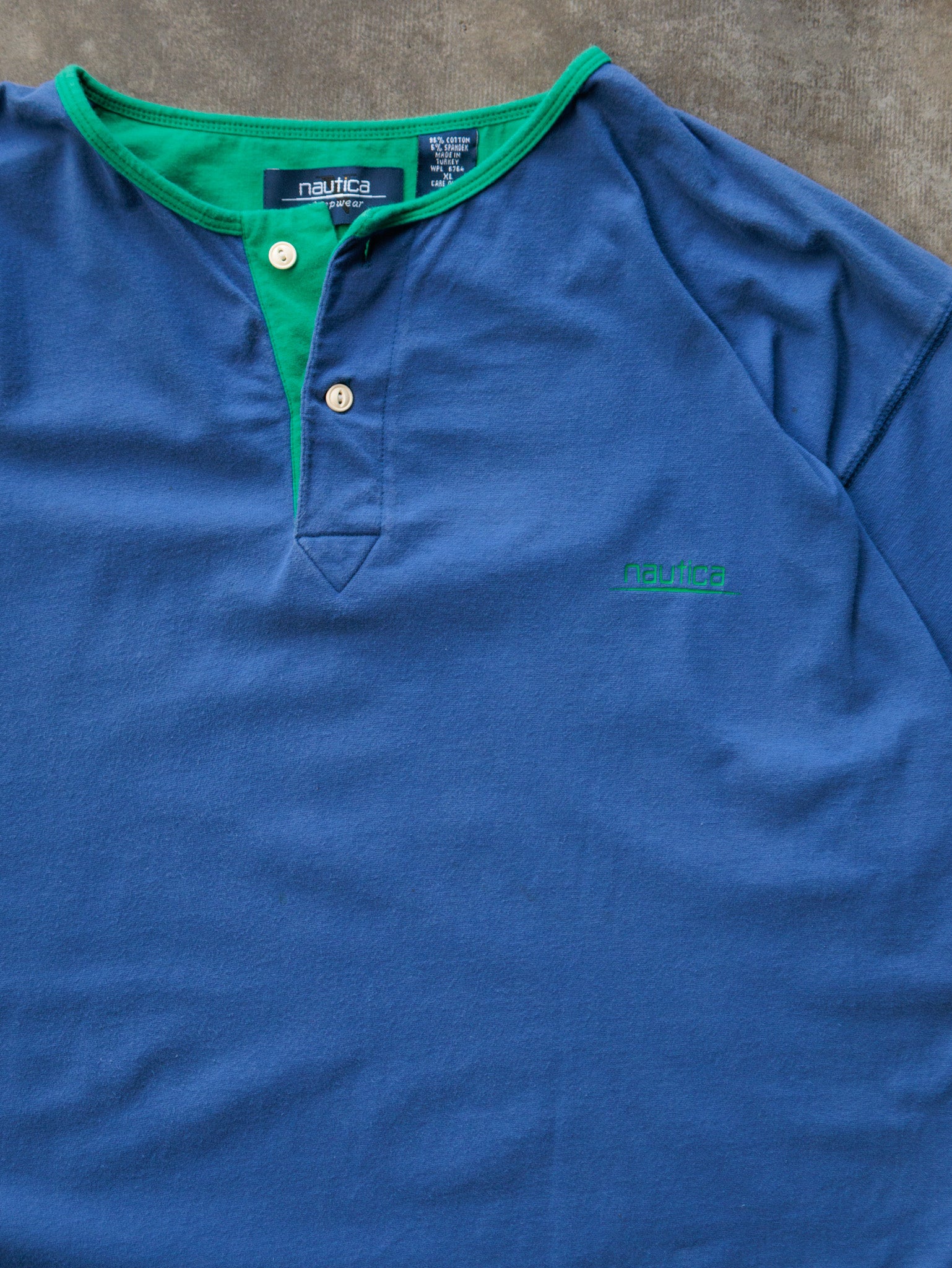 Vintage 00s Blue Nautica Short Sleeve Shirt (XL)