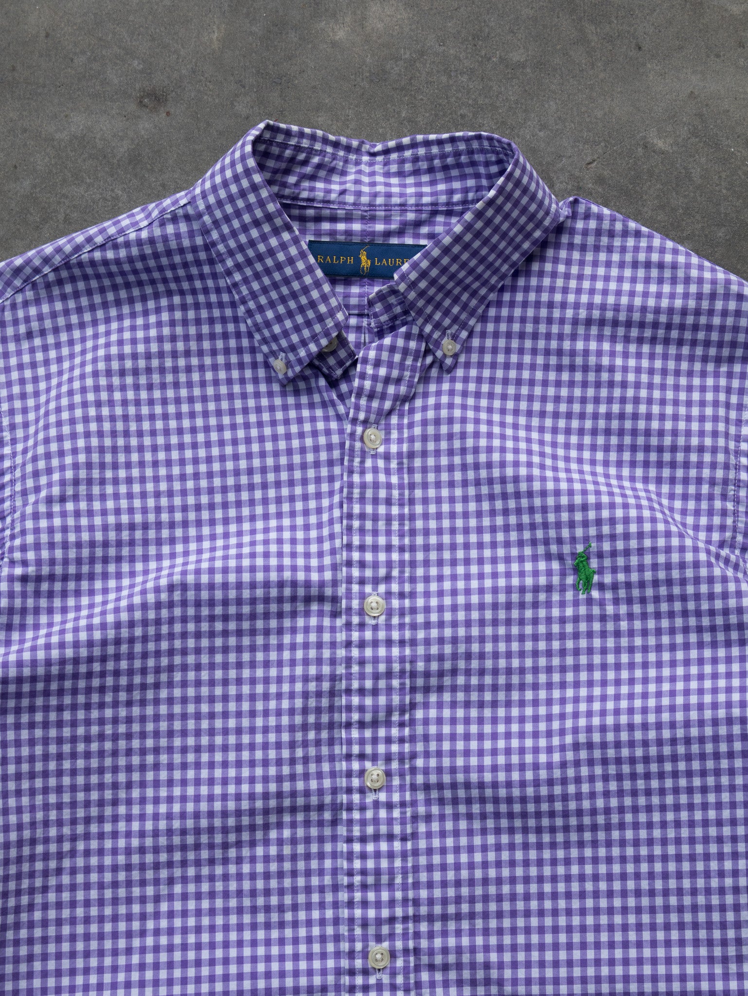 Vintage Purple Gingham Ralph Lauren Shirt (M)