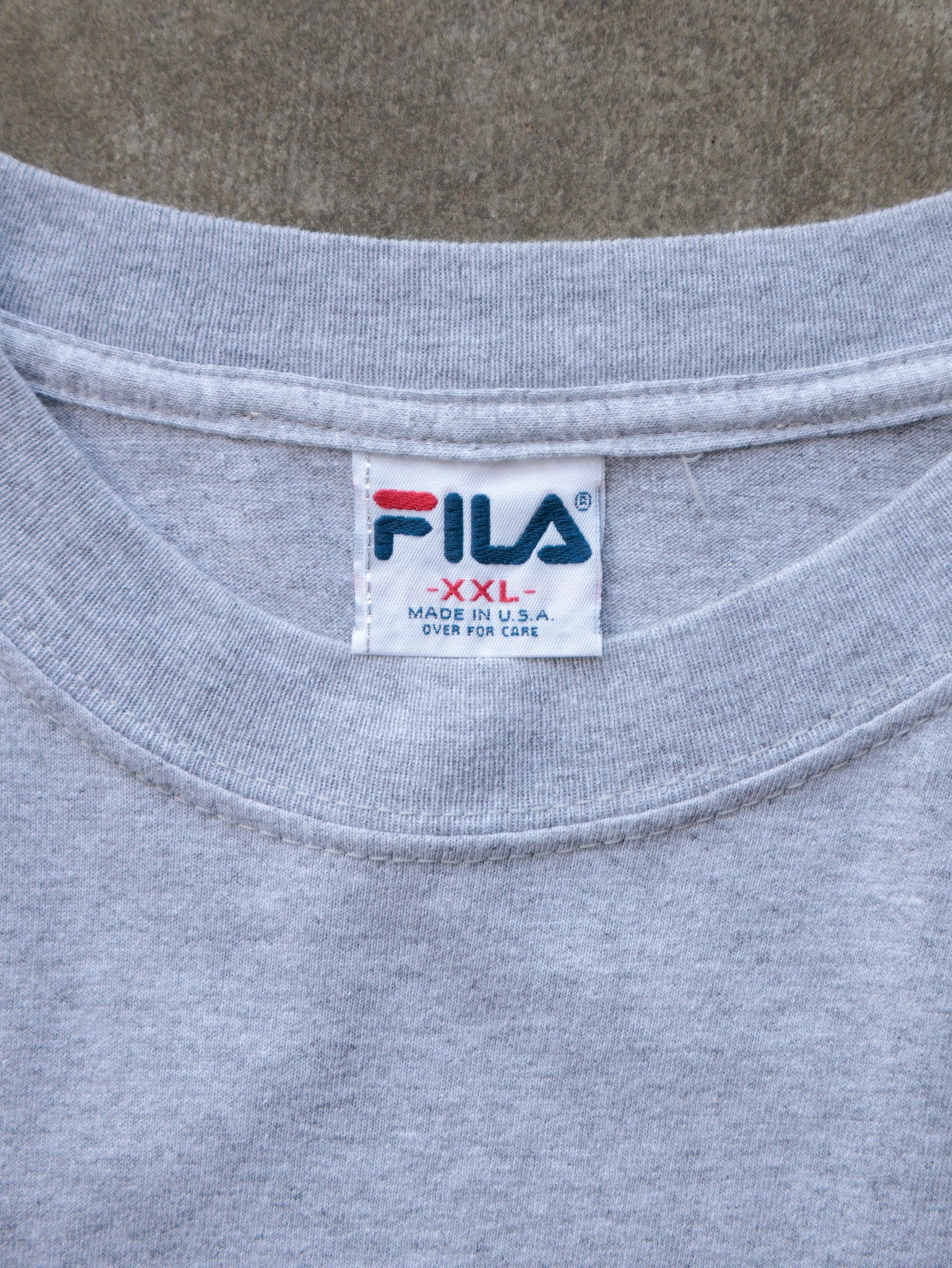 Vintage 90s Grey Fila Tee (2XL)