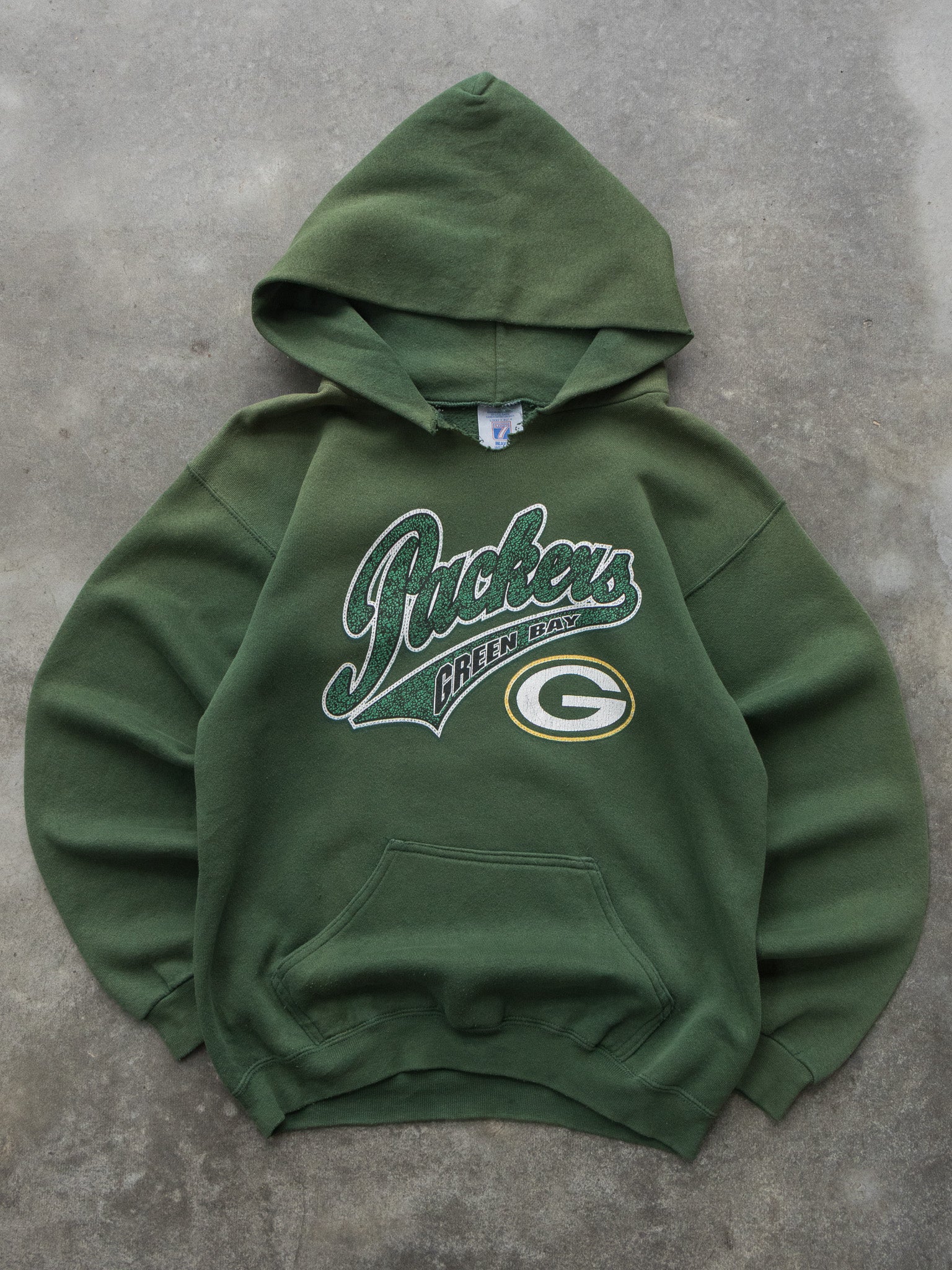 Vintage Green Green Bay Packers Hoodie (14-16Y)