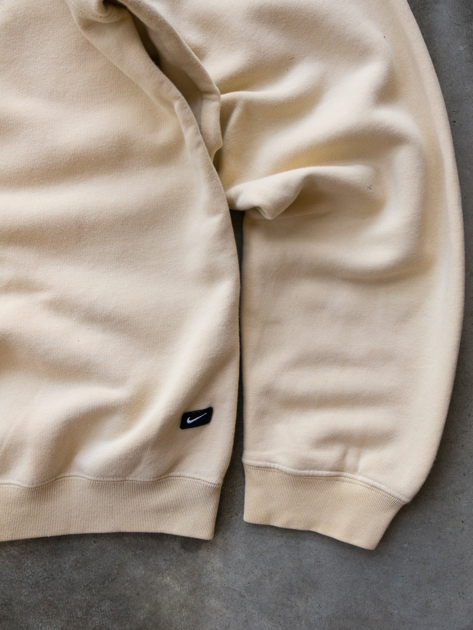 Vintage 00s Cream Nike Logo Hoodie (M)