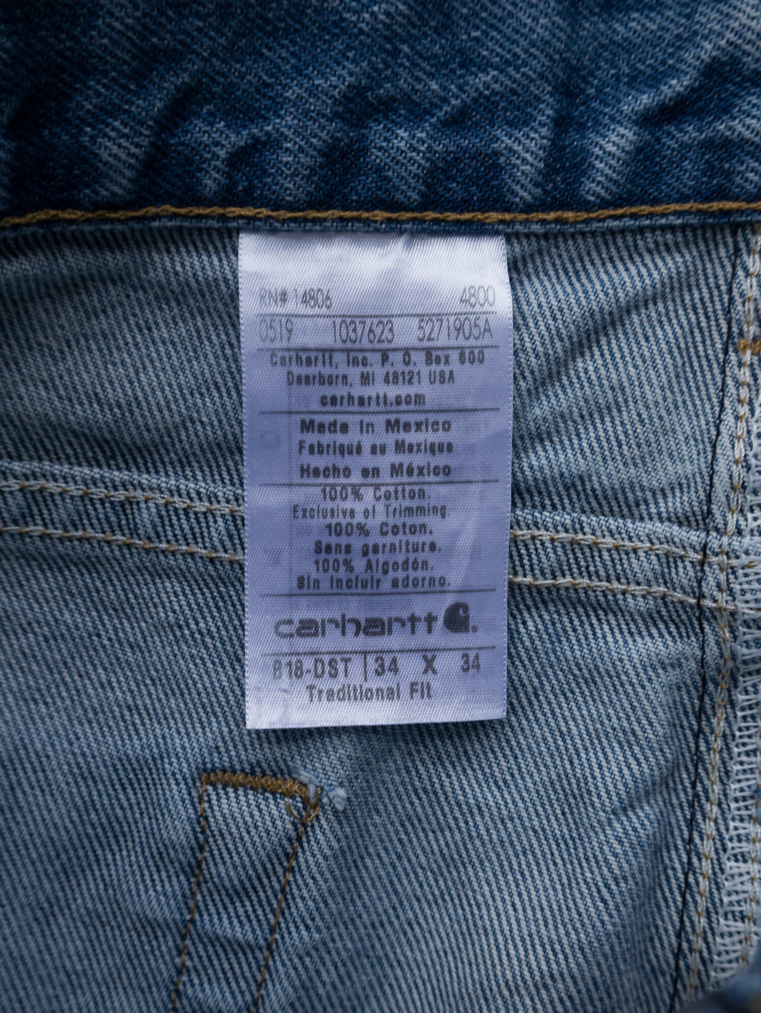 Vintage Carhartt Blue Denim Jeans (W34)