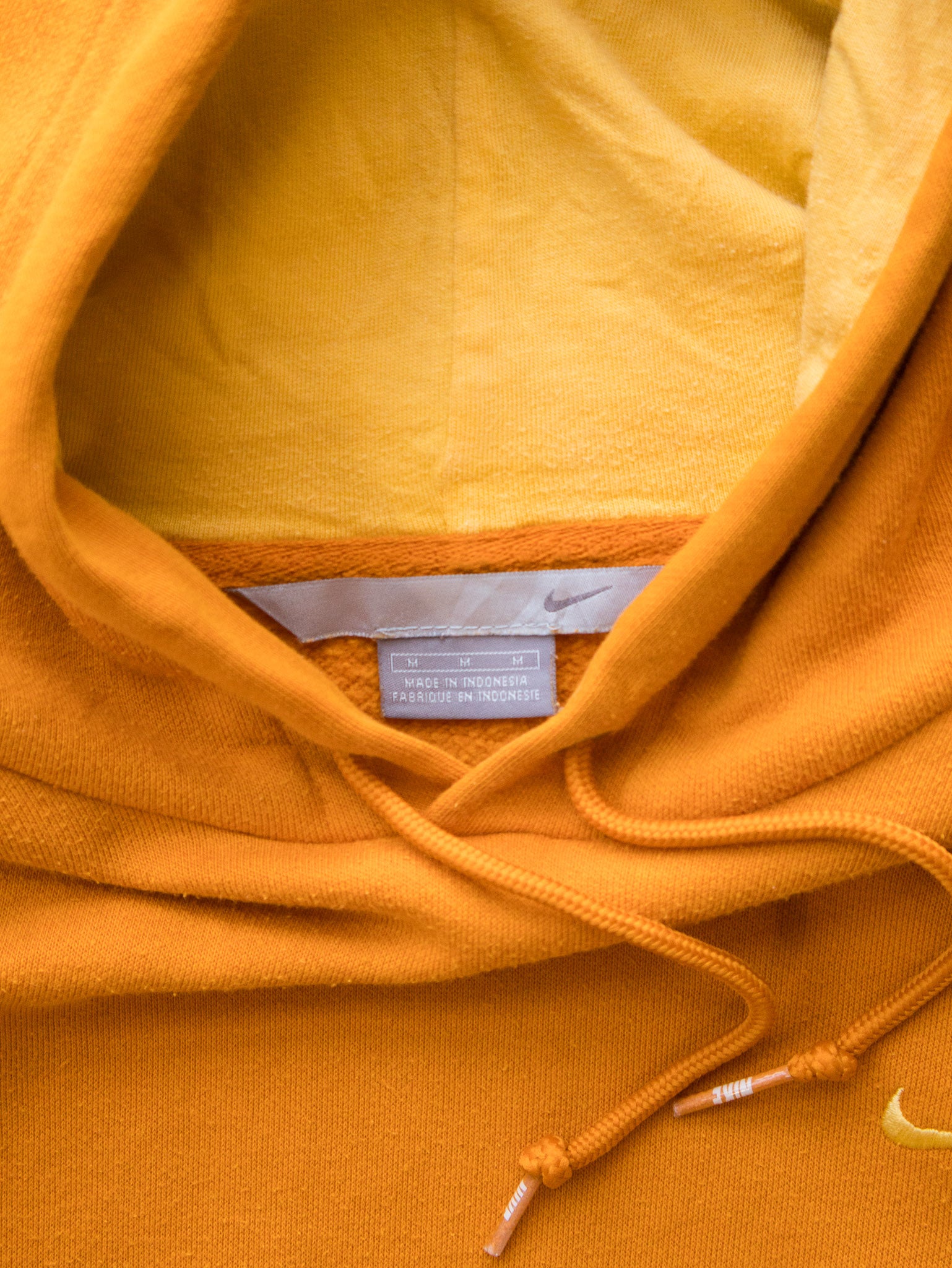 Vintage Mustard Nike Swoosh Hoodie (M)