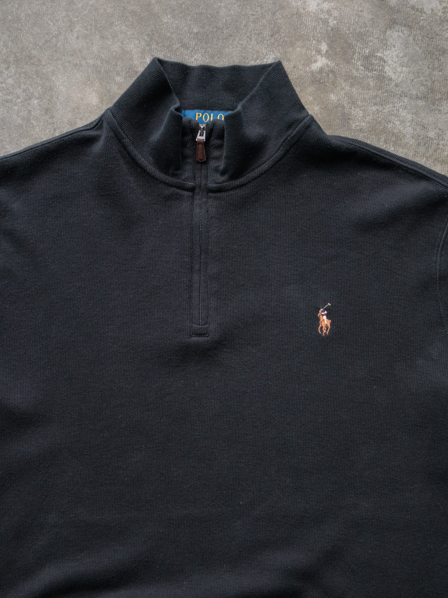 Vintage Black Polo Ralph Lauren Sweatshirt (M)