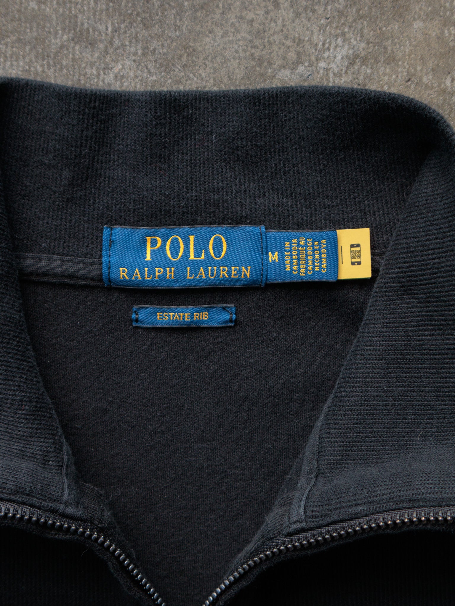 Vintage Black Polo Ralph Lauren Sweatshirt (M)