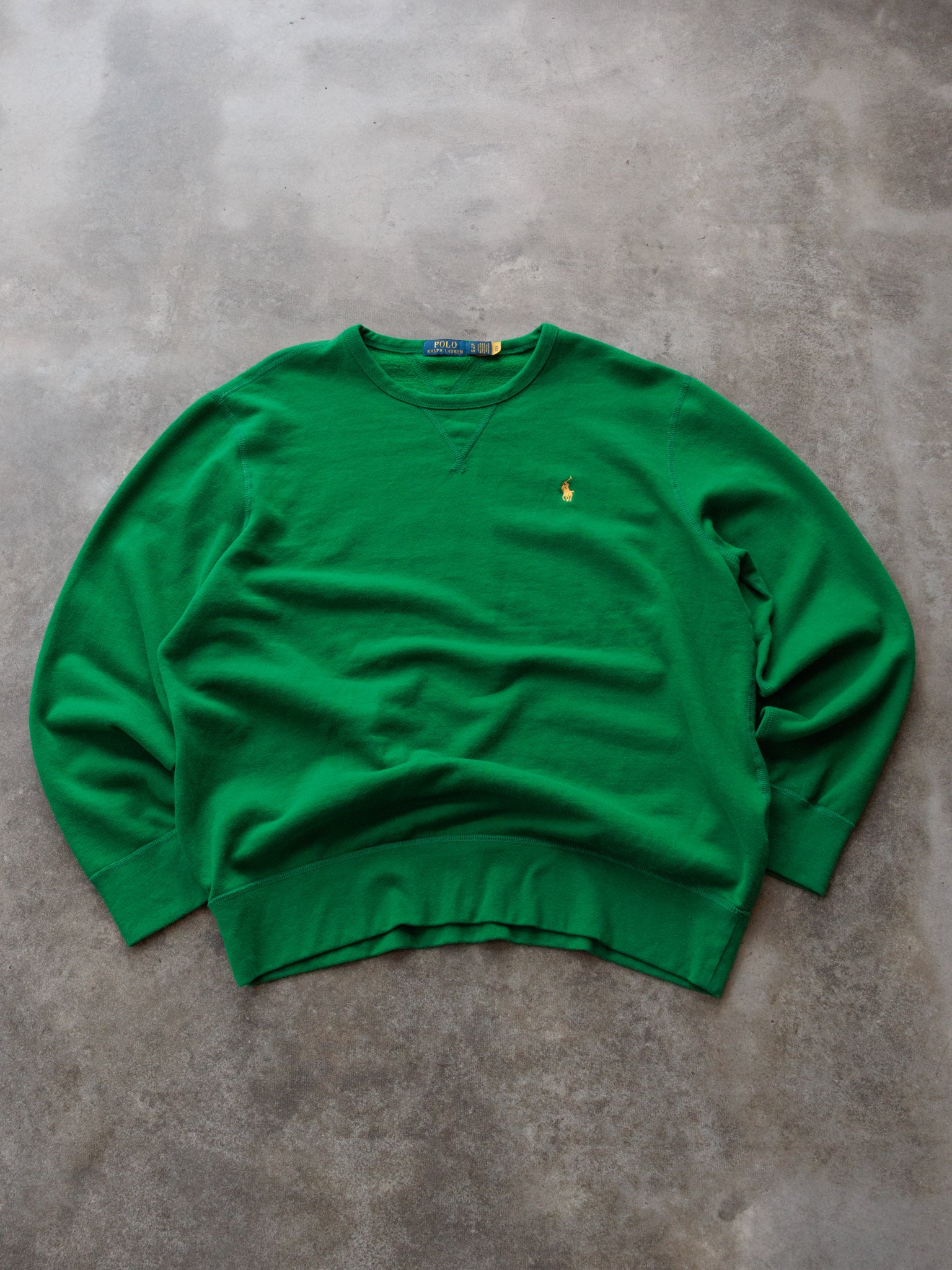 Vintage Green Polo Ralph Lauren Sweatshirt (XL)