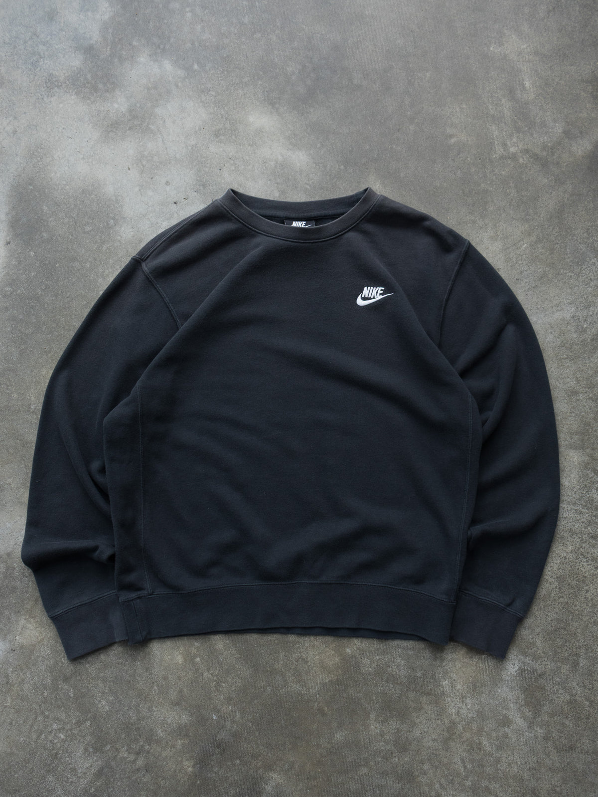 Vintage Black Nike Embroidered Swoosh Sweatshirt (S)