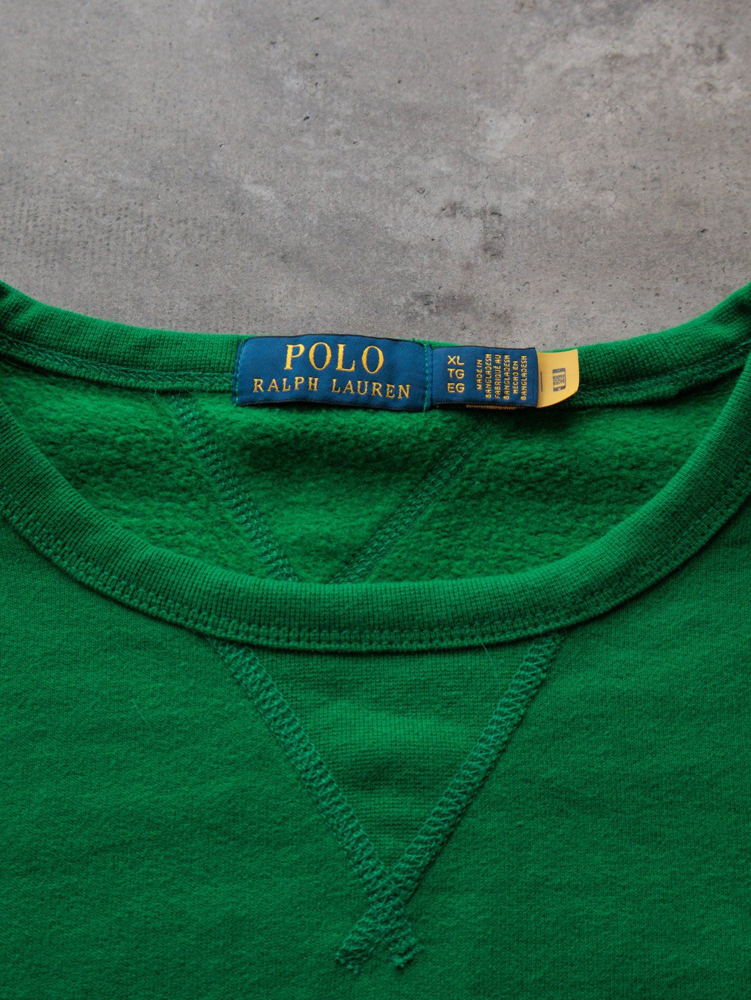 Vintage Green Polo Ralph Lauren Sweatshirt (XL)