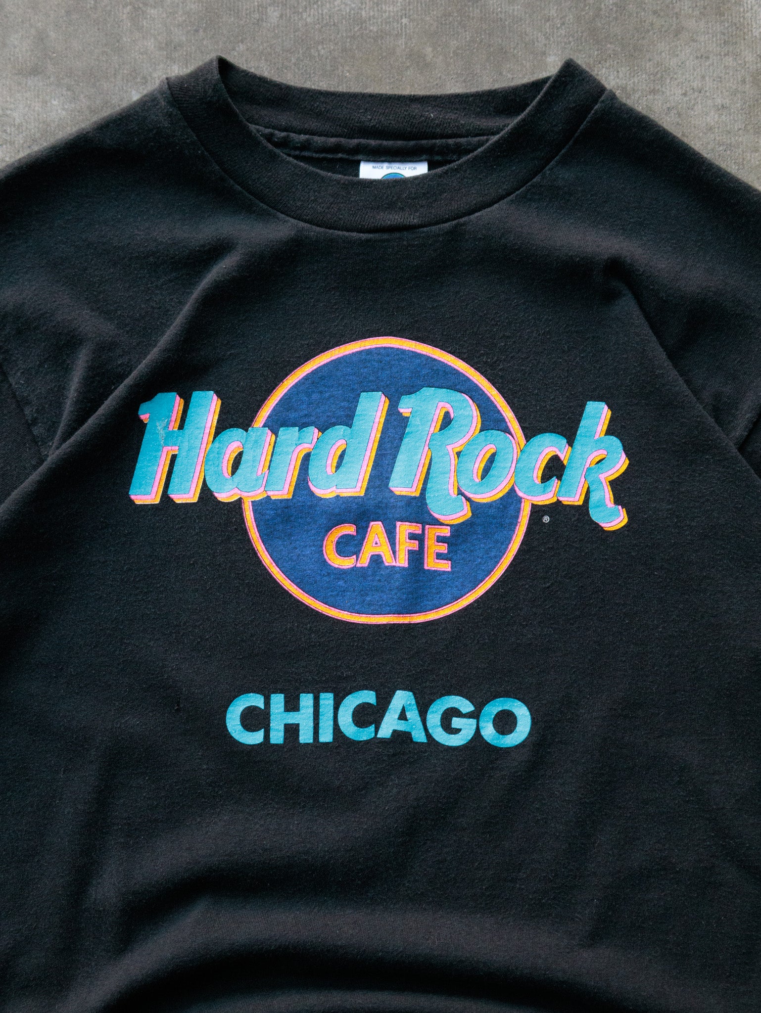 Vintage 90s Black Hard Rock Cafe Chicago Tee (M)