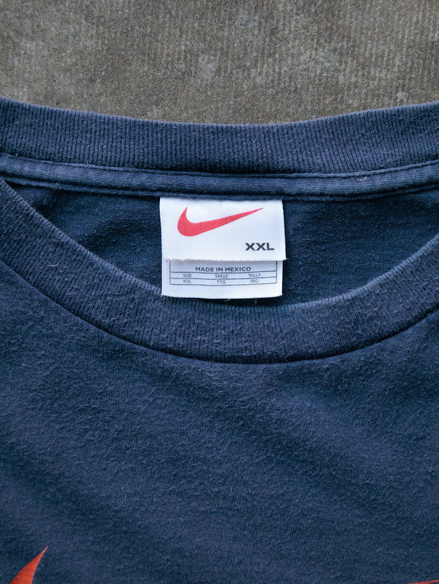 Vintage 90s Navy Nike Swoosh Tee (2XL)