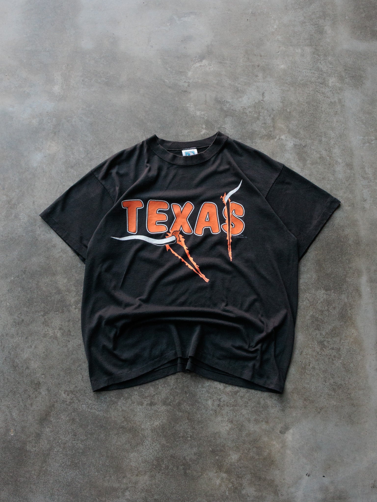 Vintage 1991 Black Texas Longhorns Tee (XL)