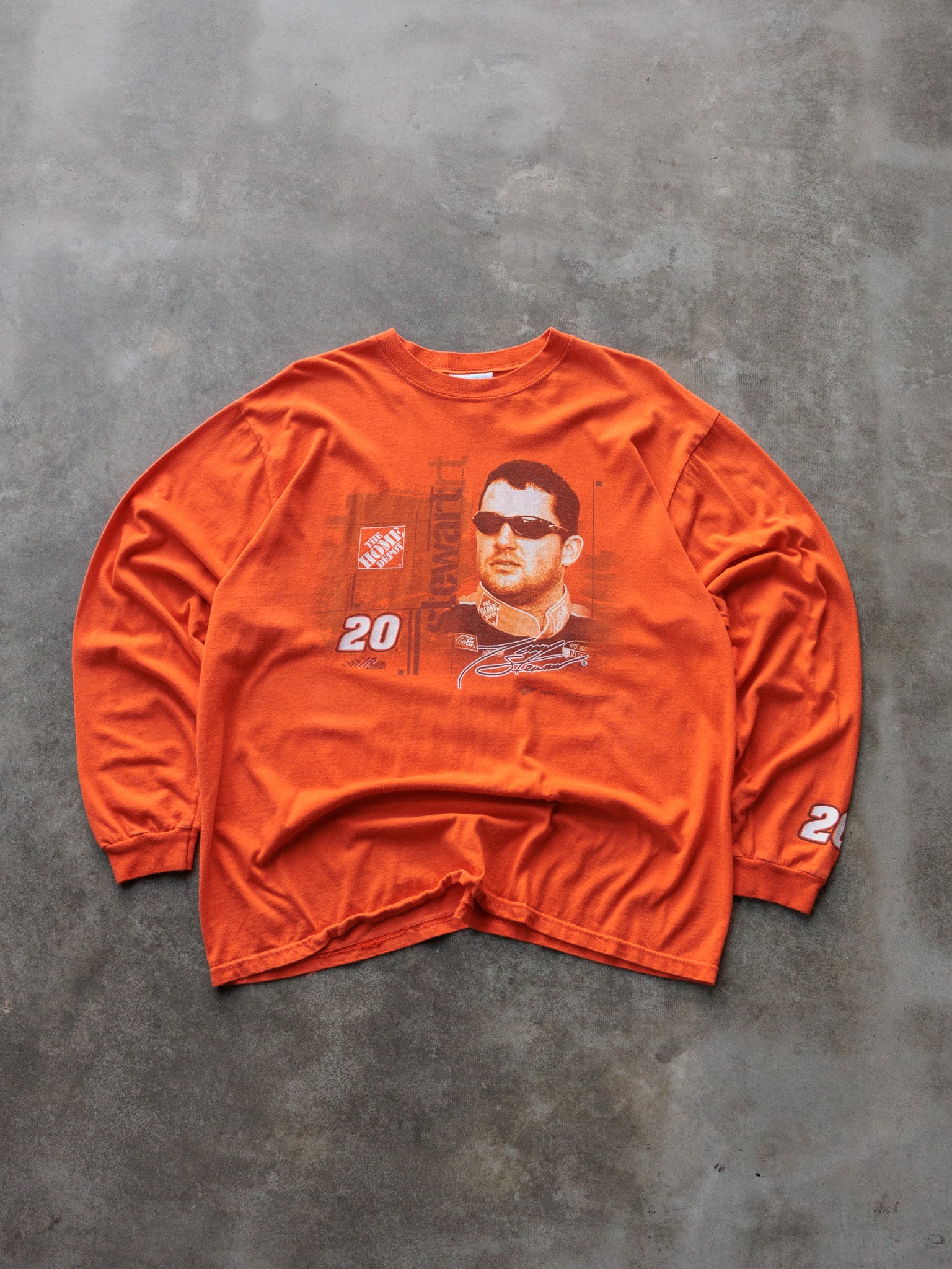 Vintage 00s Orange NASCAR Tony Stewart Long Sleeve (XL)