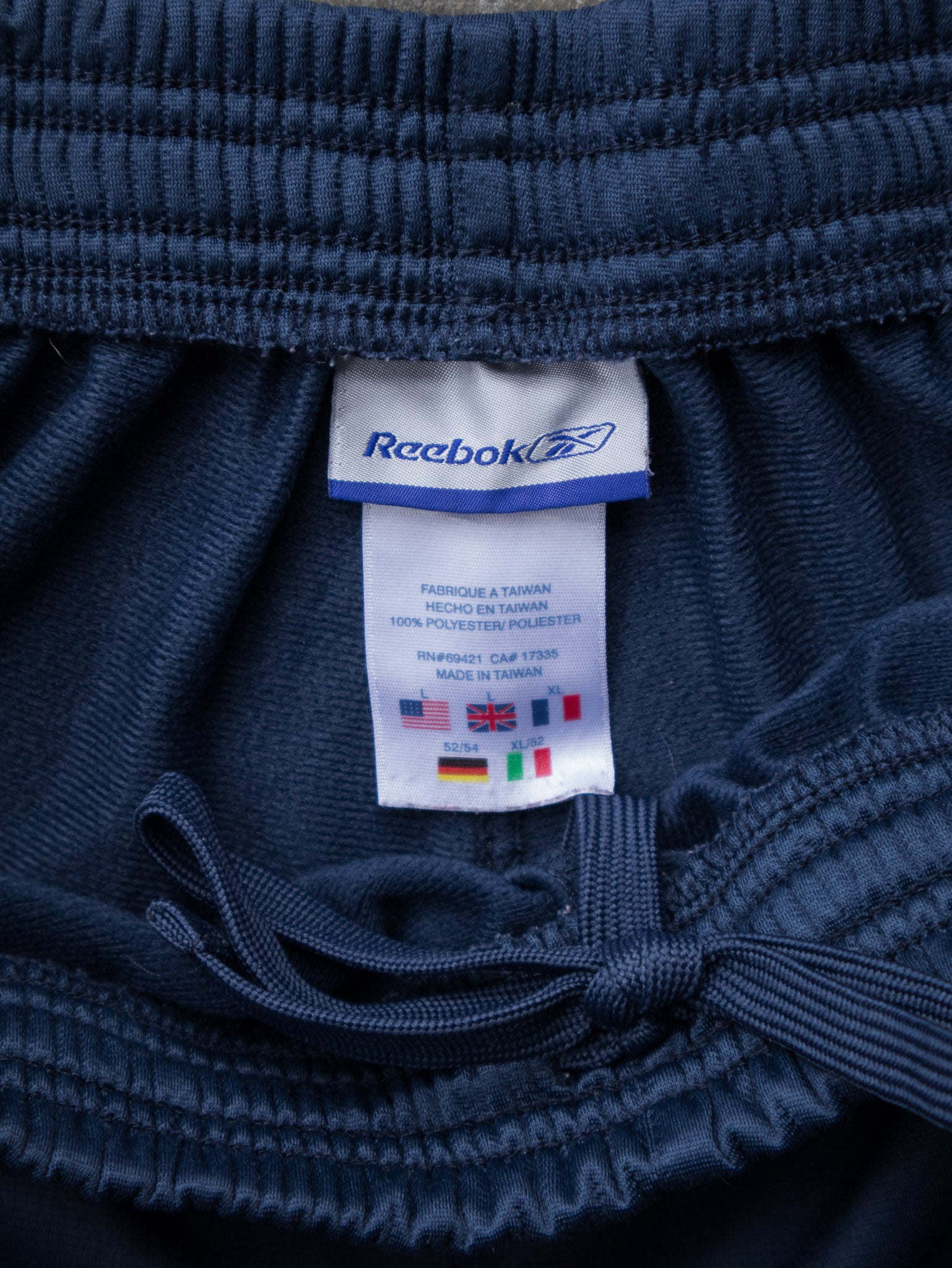 Vintage Navy Reebok Tear-Away Track Pants (L)