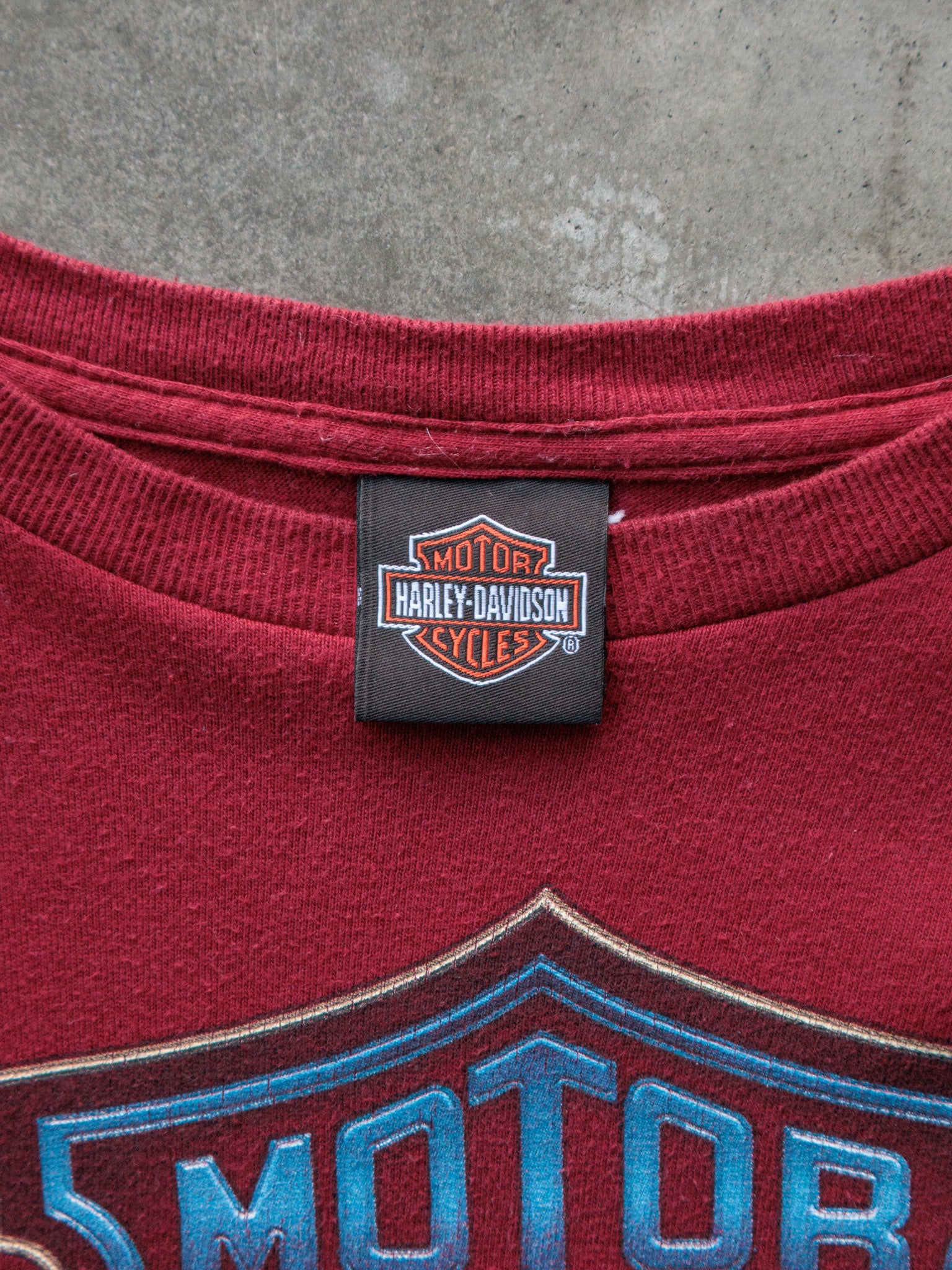 Vintage 2014 Red Harley-Davidson Kansas City Missouri Long Sleeve (-)