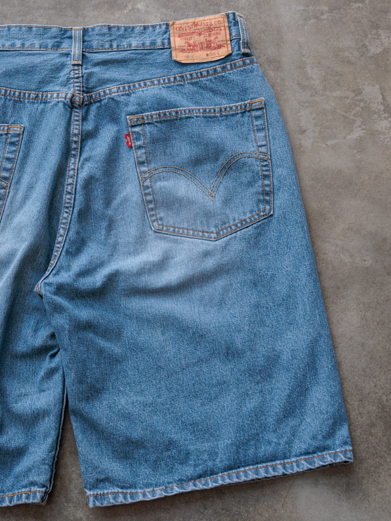 Vintage Blue Levi's 569 Denim Shorts (W36)