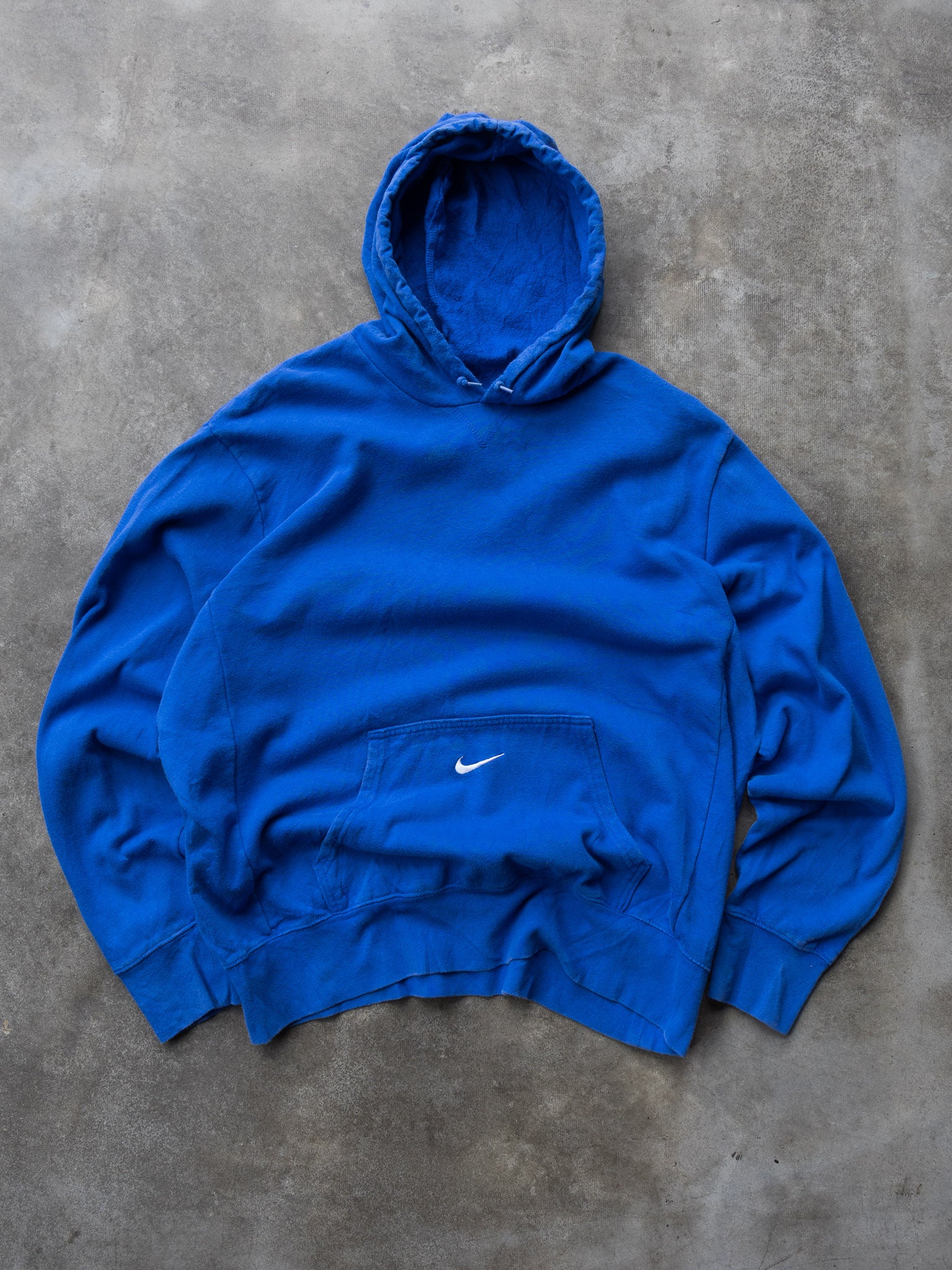 Vintage Blue Nike Center Swoosh Hoodie (XL)