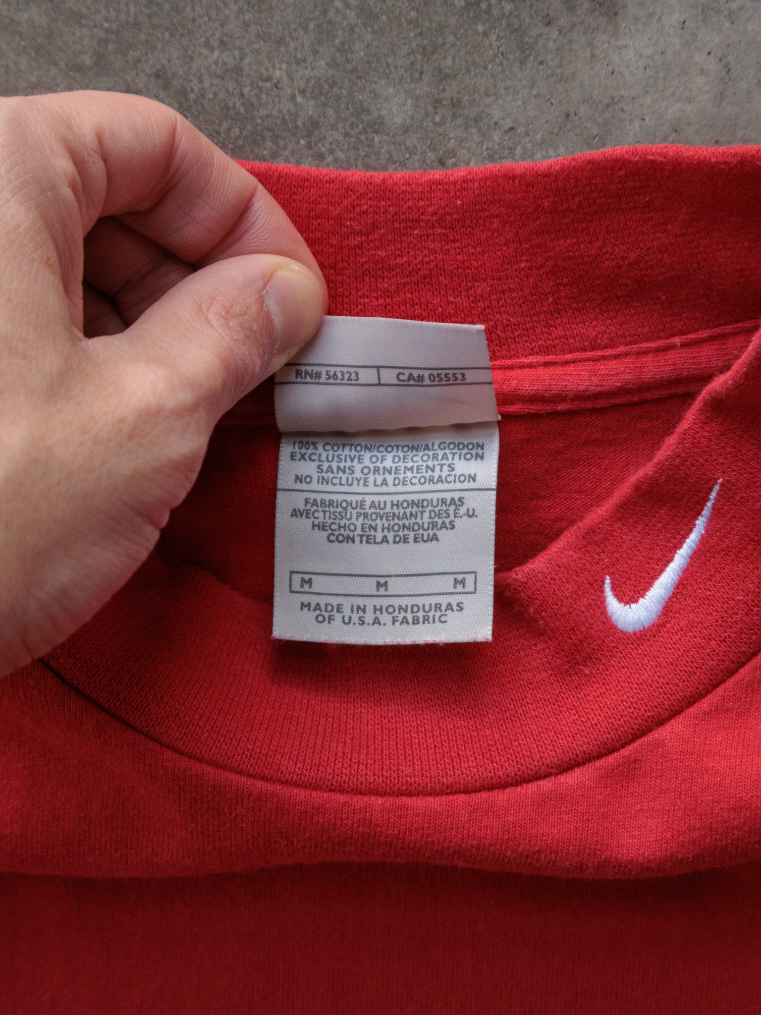 Vintage Red Nike Long Sleeve (M)