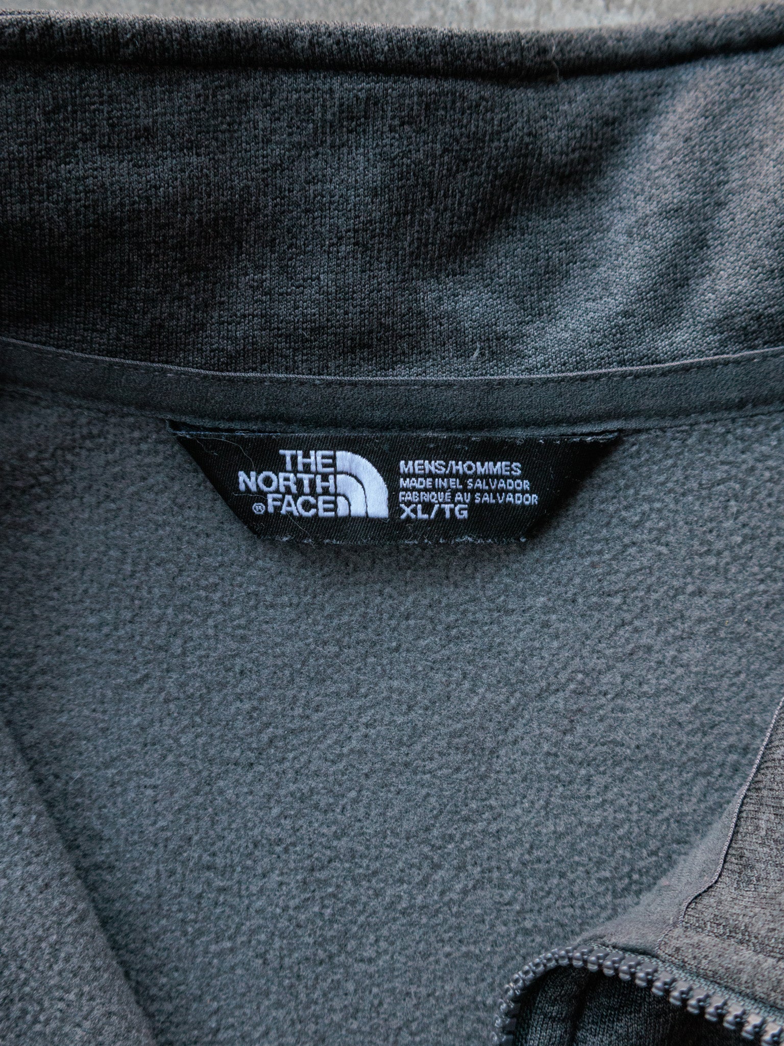 Vintage Grey The North Face Quarter Zip Fleece (XL)