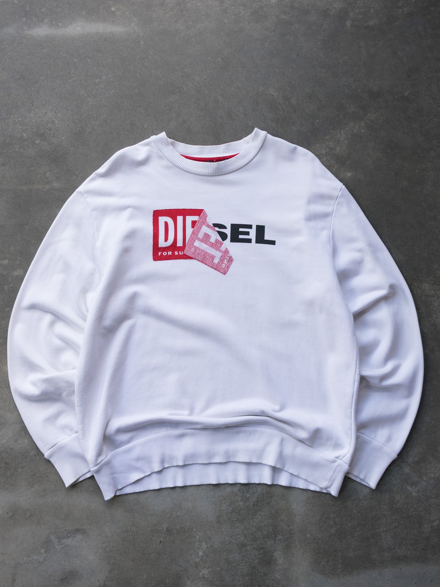 Vintage White Diesel Sweatshirt (XL)