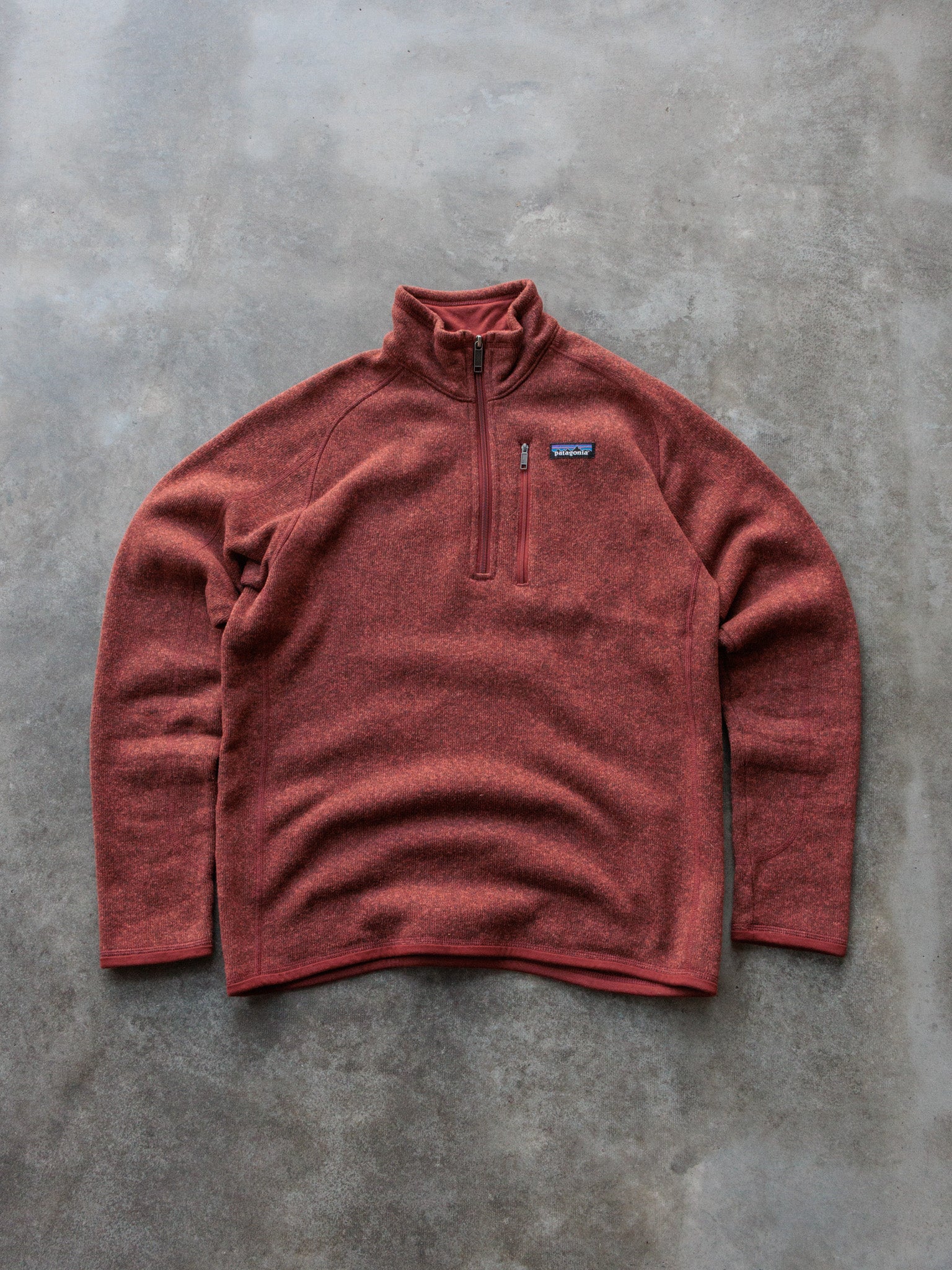 Vintage Red Patagonia Quarter Zip Fleece (M)