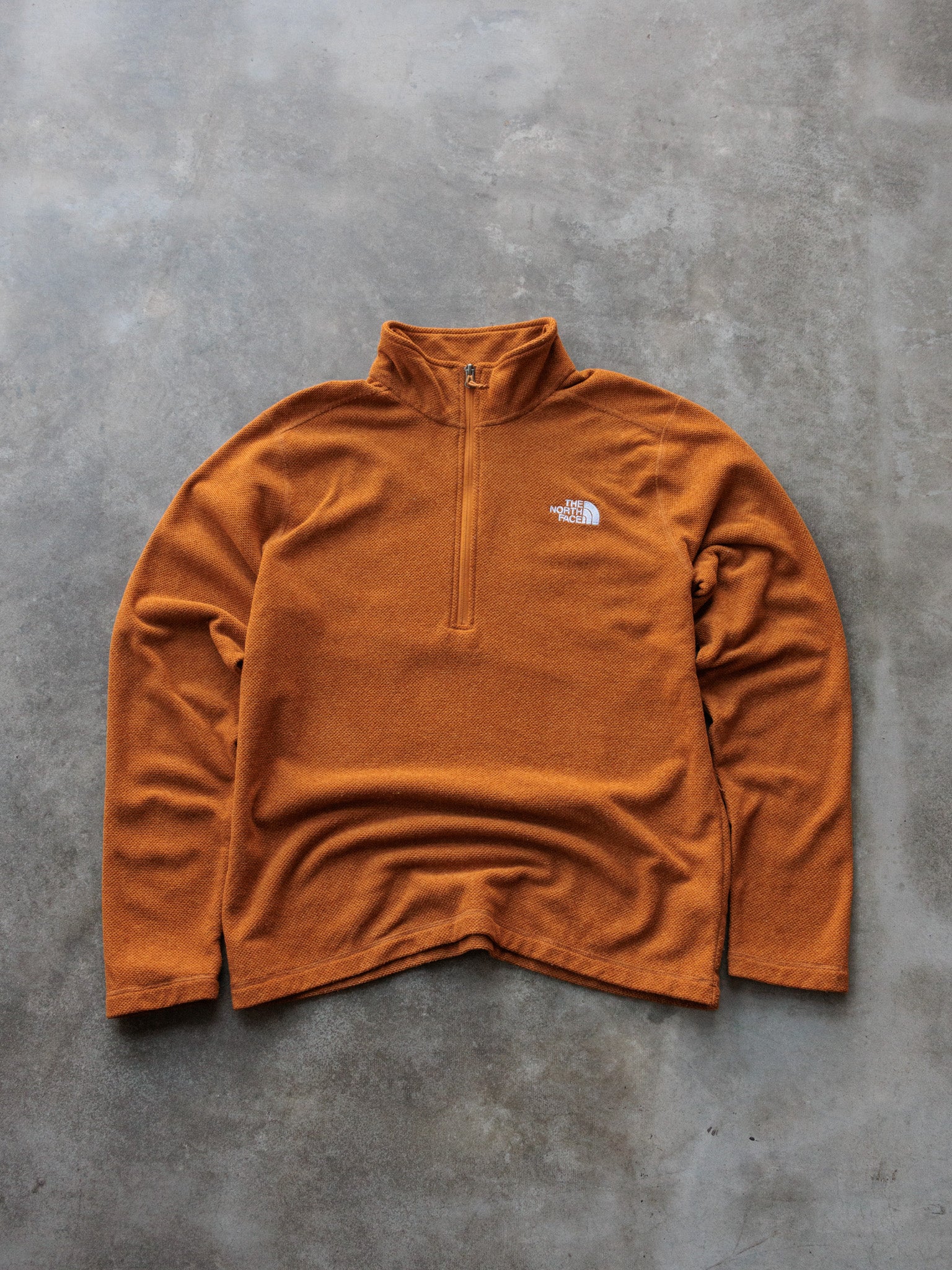 Vintage Orange The North Face Quarter Zip Fleece Sweatshirt (L)