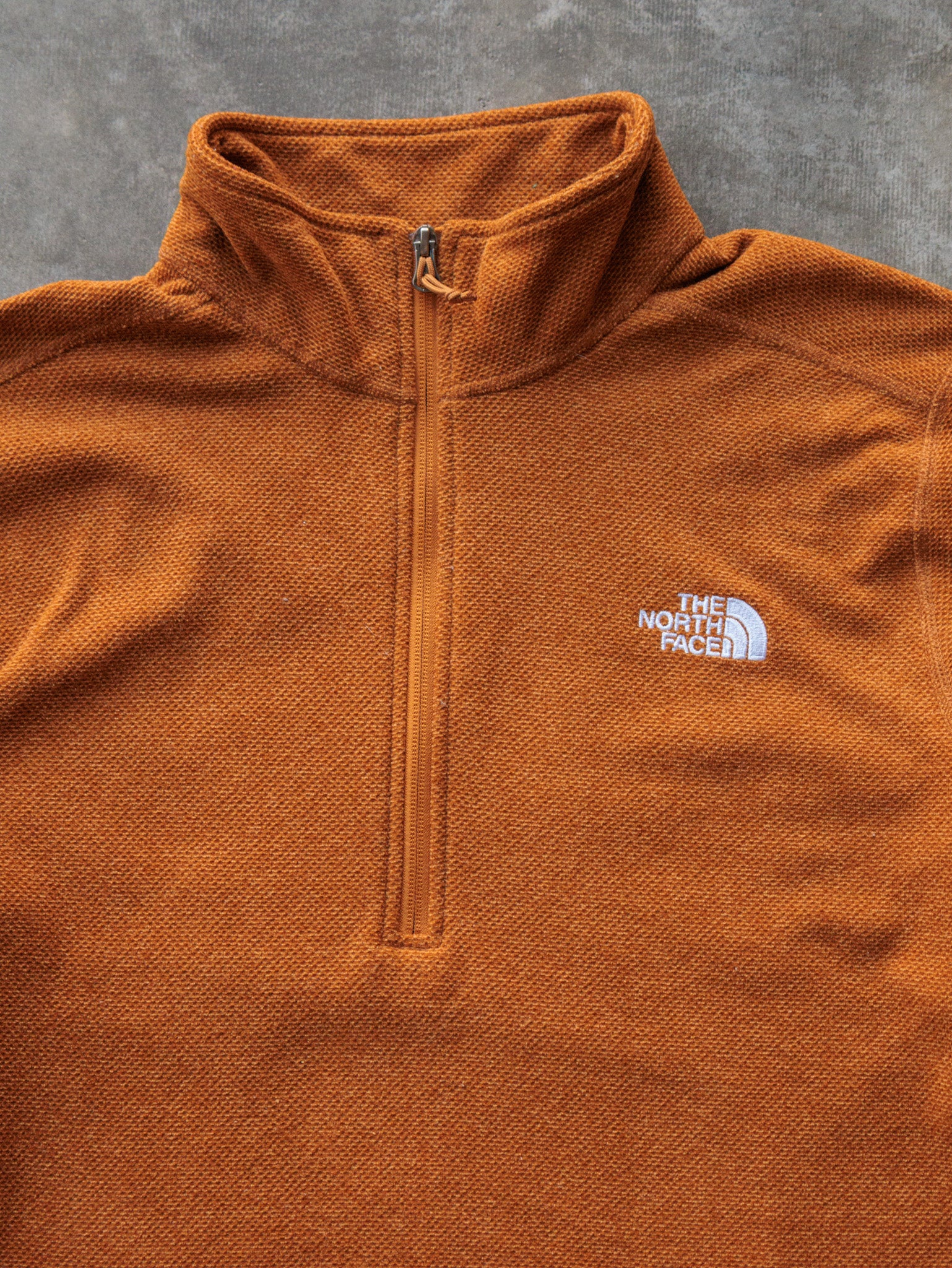 Vintage Orange The North Face Quarter Zip Fleece Sweatshirt (L)