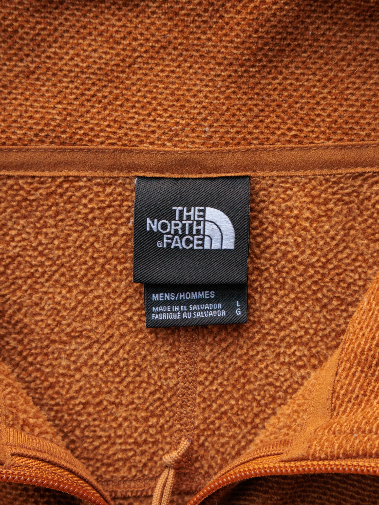 Vintage Orange The North Face Quarter Zip Fleece Sweatshirt (L)