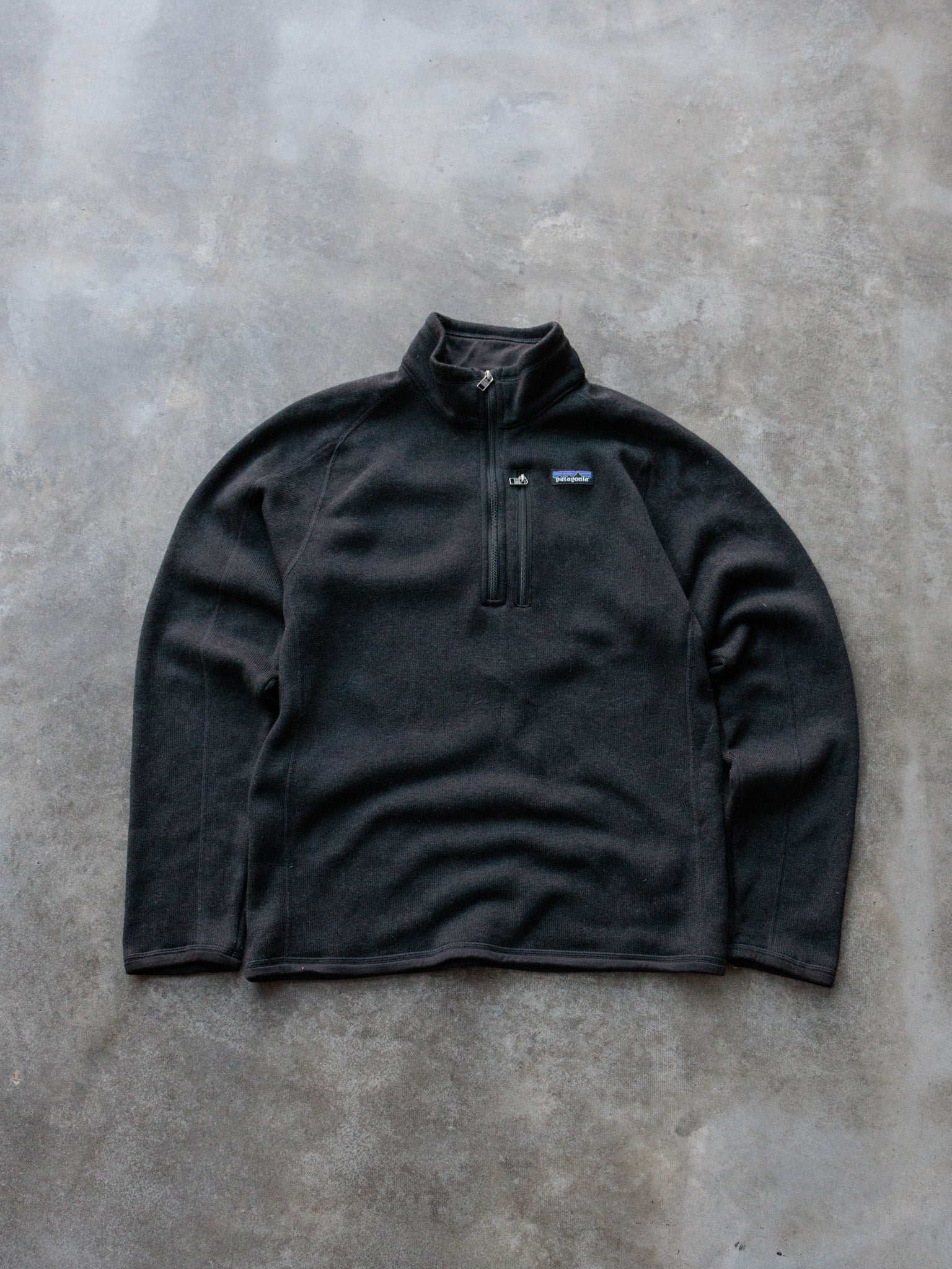 Vintage Black Patagonia Quarter Zip Fleece (M)