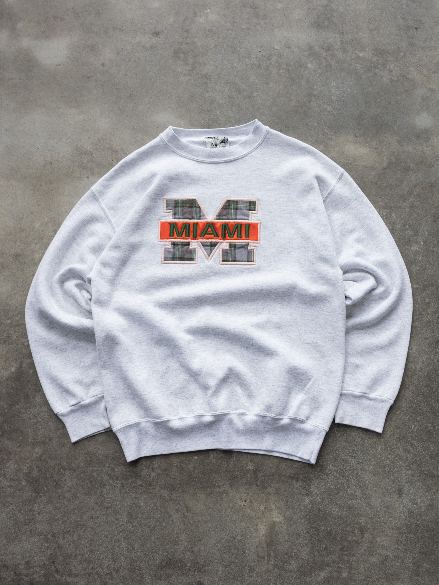 Vintage Grey Miami Hurricanes Sweatshirt (L)