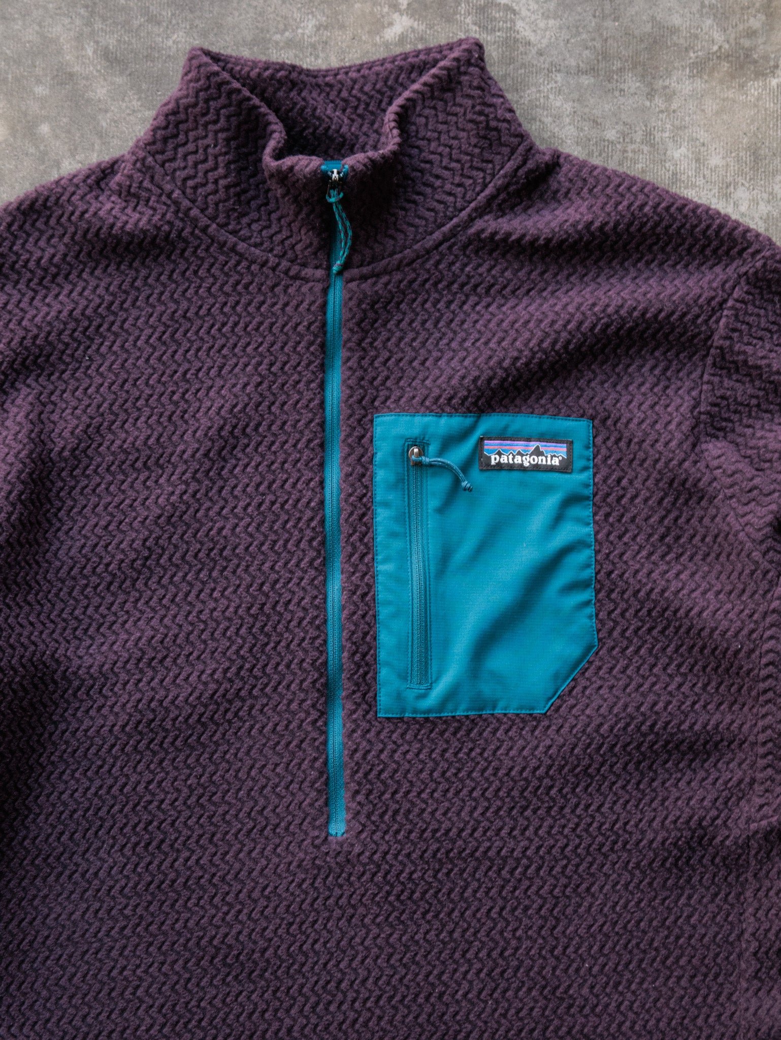 Vintage Purple Patagonia Quarter Zip Fleece (L)