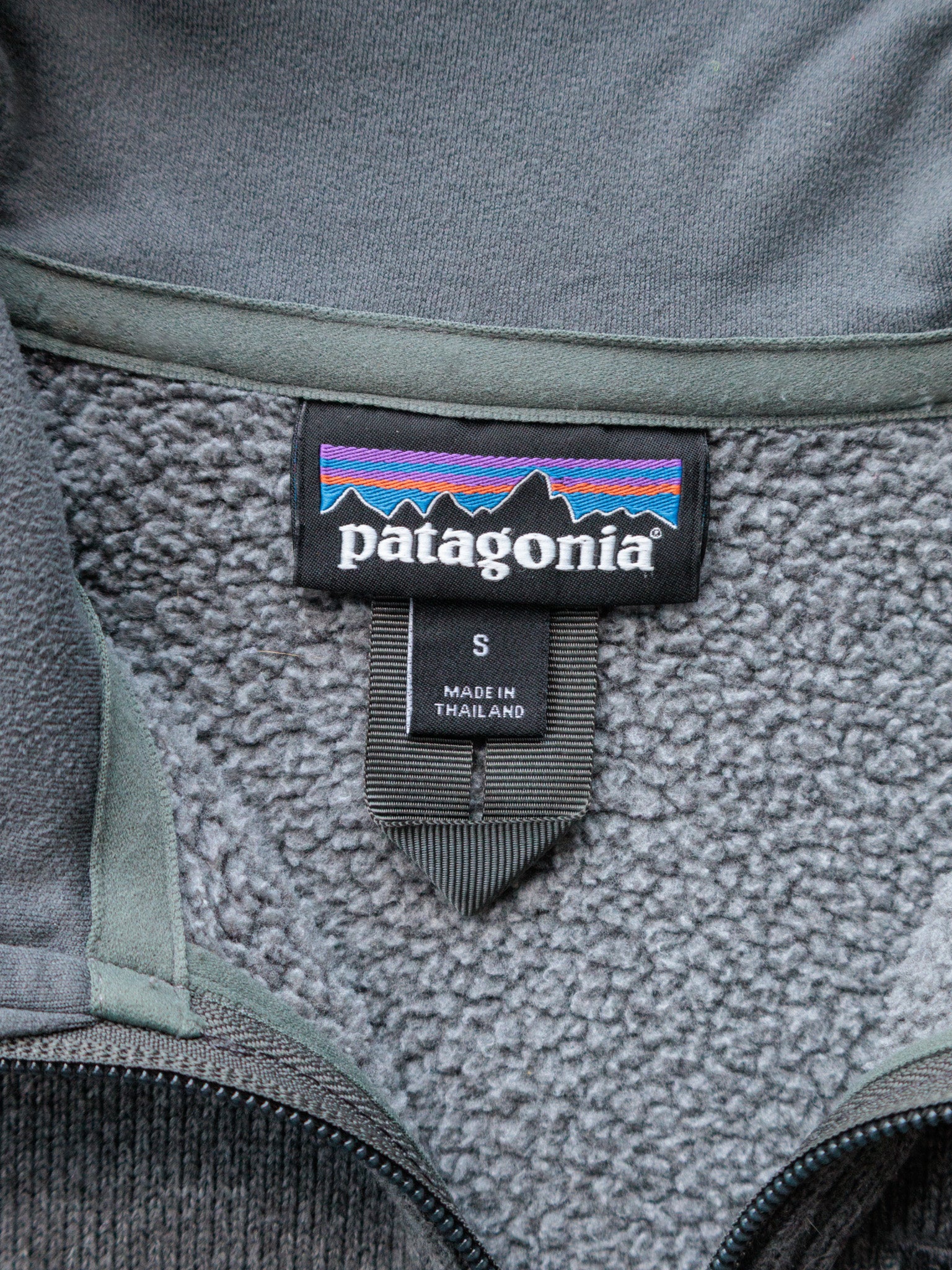 Vintage Grey Patagonia Quarter Zip Fleece (S)