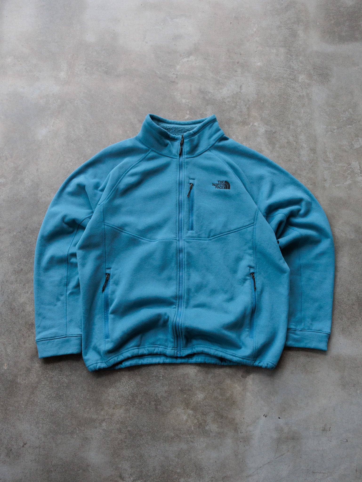 Vintage Blue The North Face Full Zip Fleece Jacket (XL)