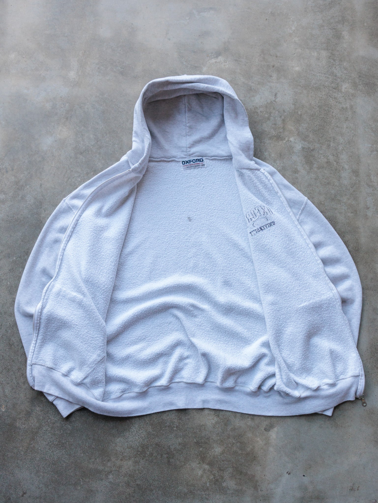 Vintage Grey Oxford University Hoodie (2XL)