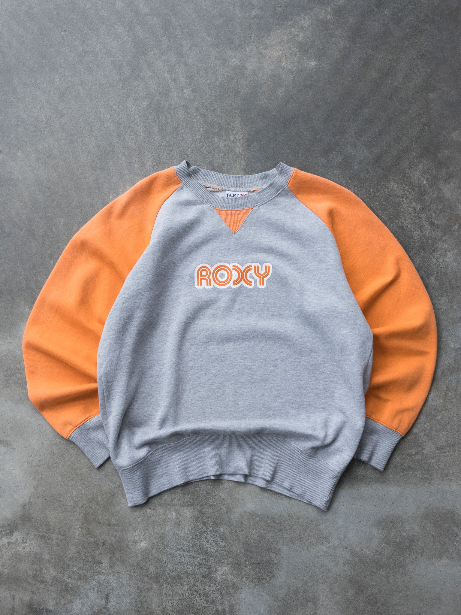 Vintage Grey Roxy Raglan Sweatshirt (M)