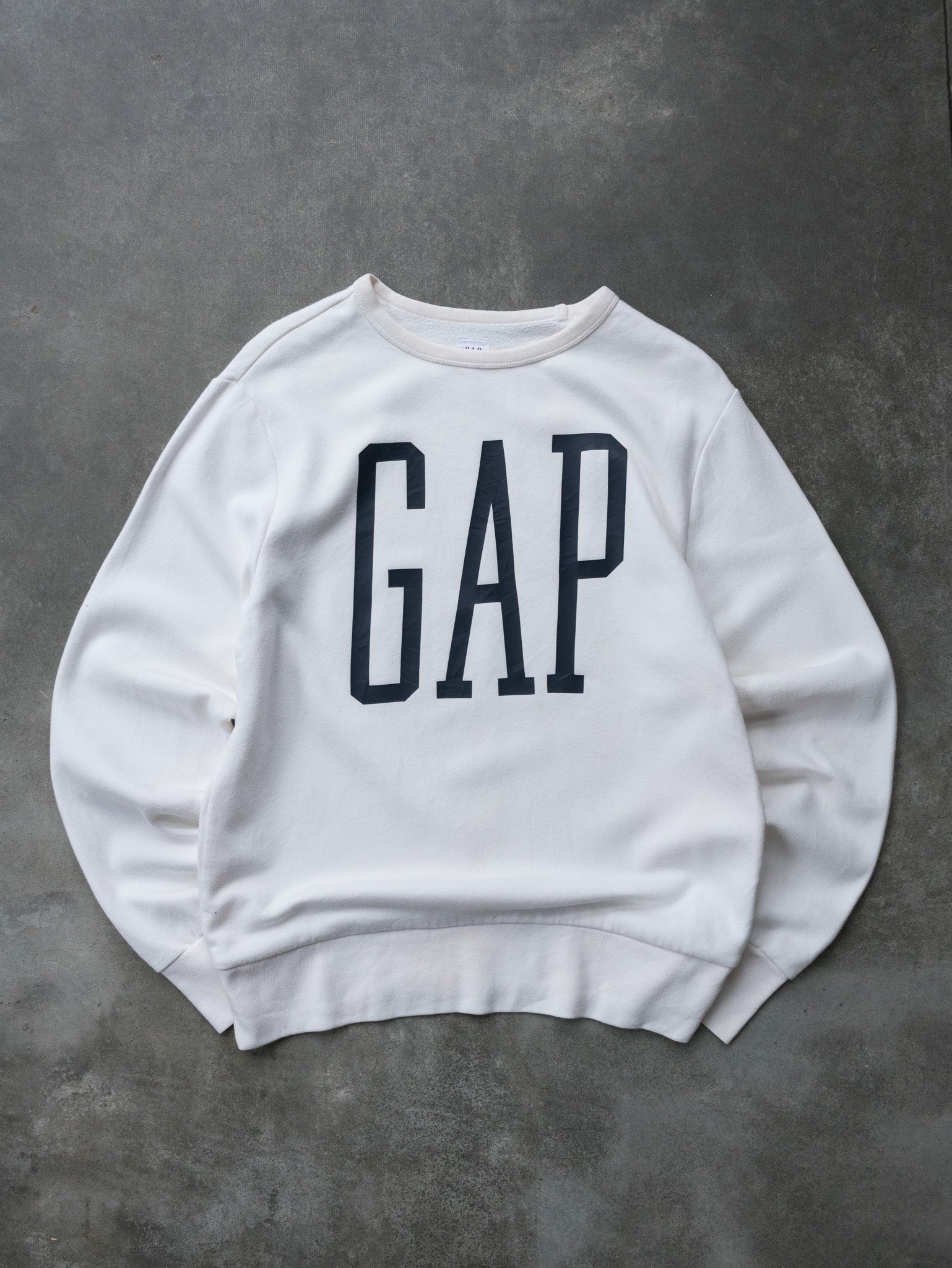 Vintage White GAP Logo Sweatshirt (M)