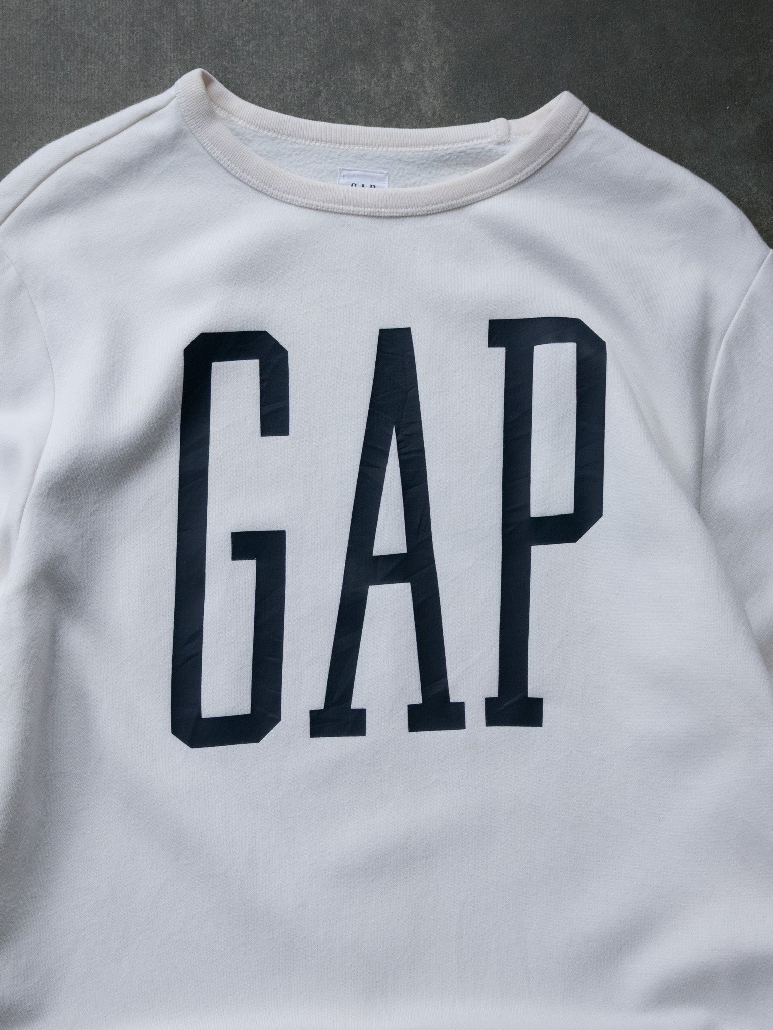 Vintage White GAP Logo Sweatshirt (M)
