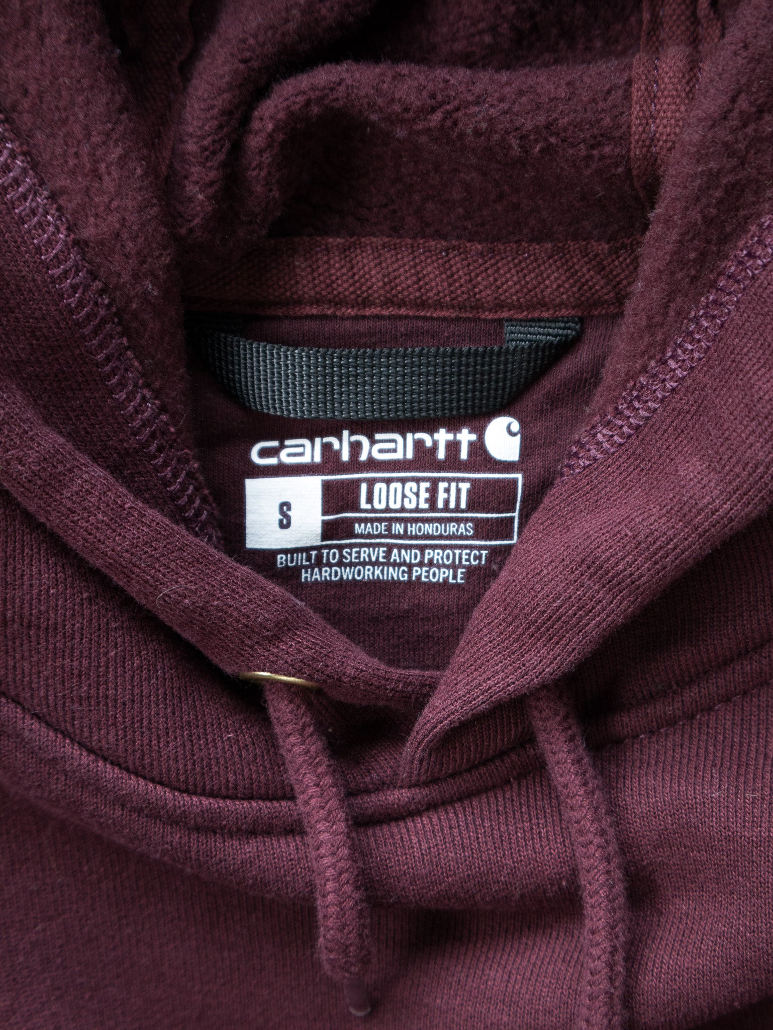 Vintage Burgundy Carhartt Hoodie (S)