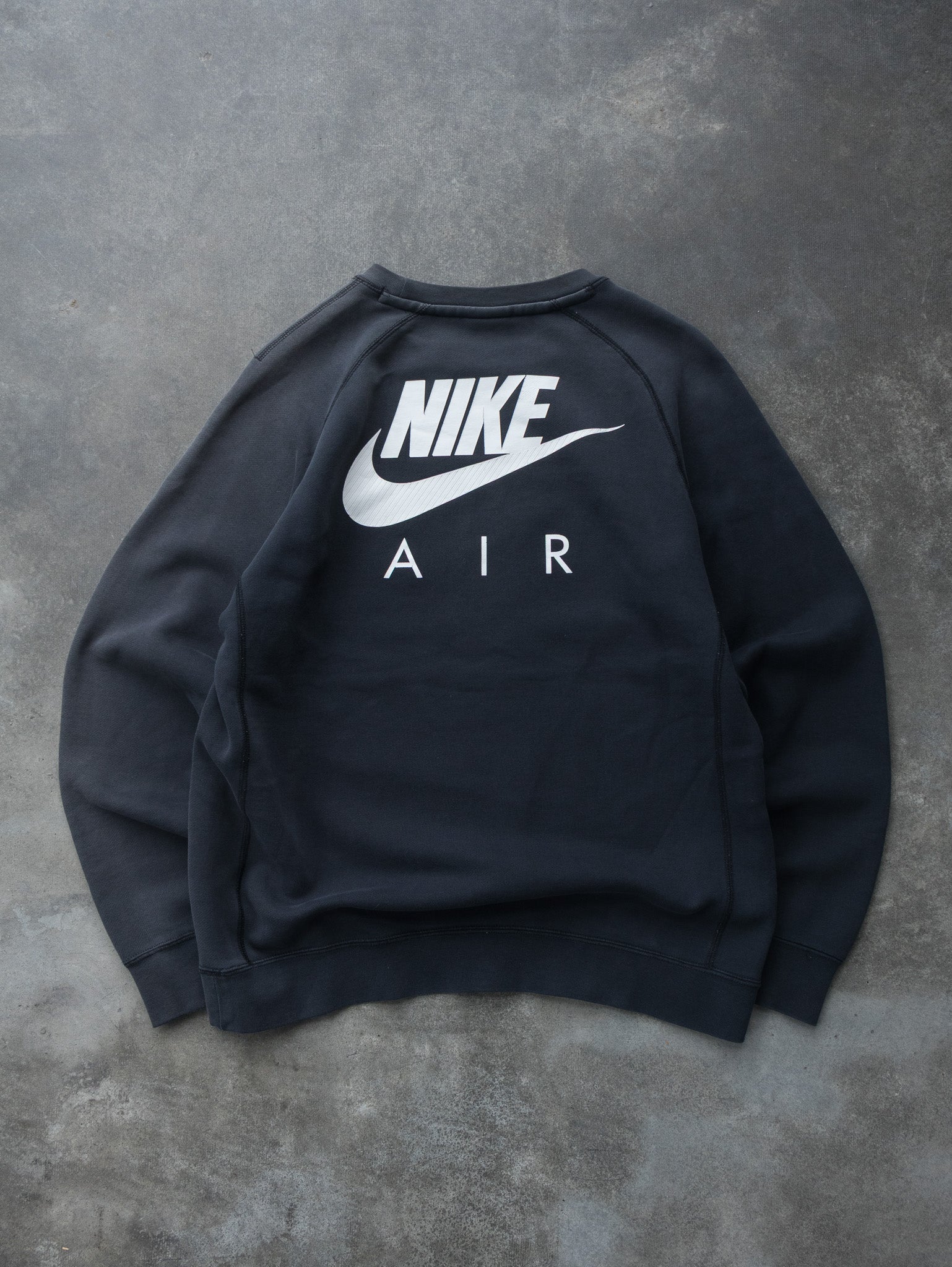 Vintage Faded Black Nike Air Sweatshirt (M)
