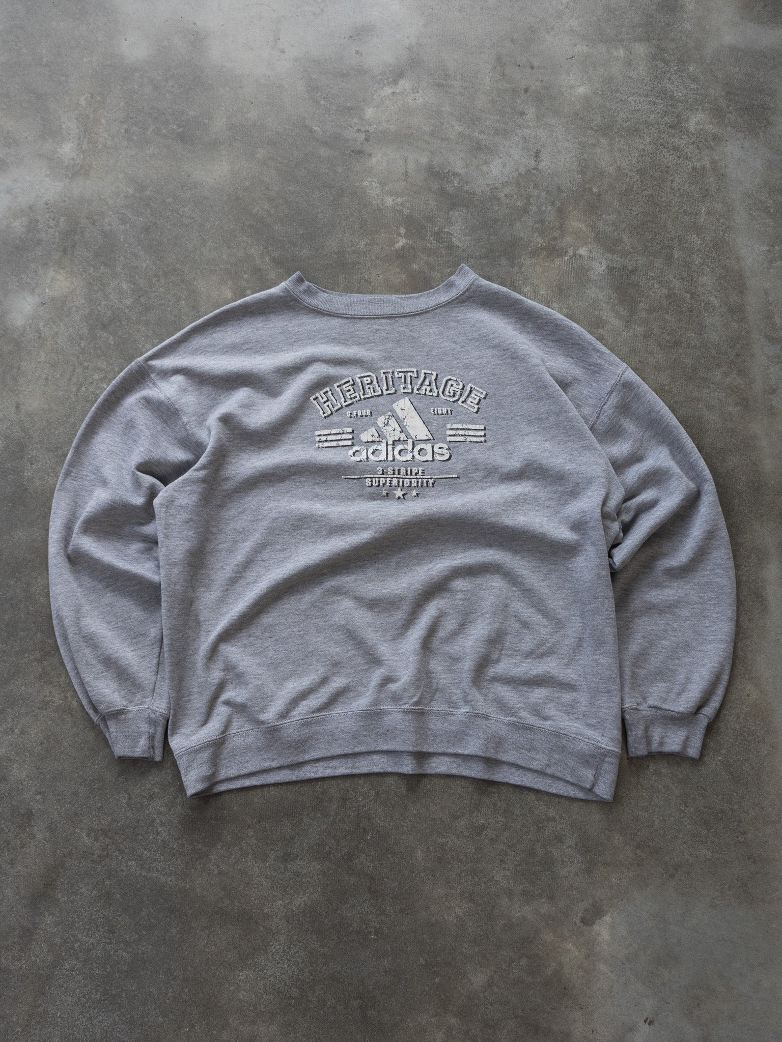 Vintage Grey Adidas Sweatshirt (XL)