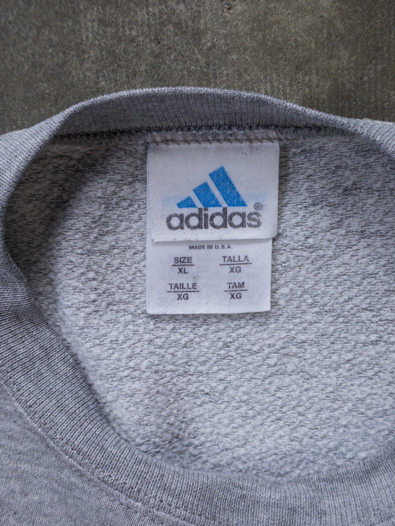 Vintage Grey Adidas Sweatshirt (XL)