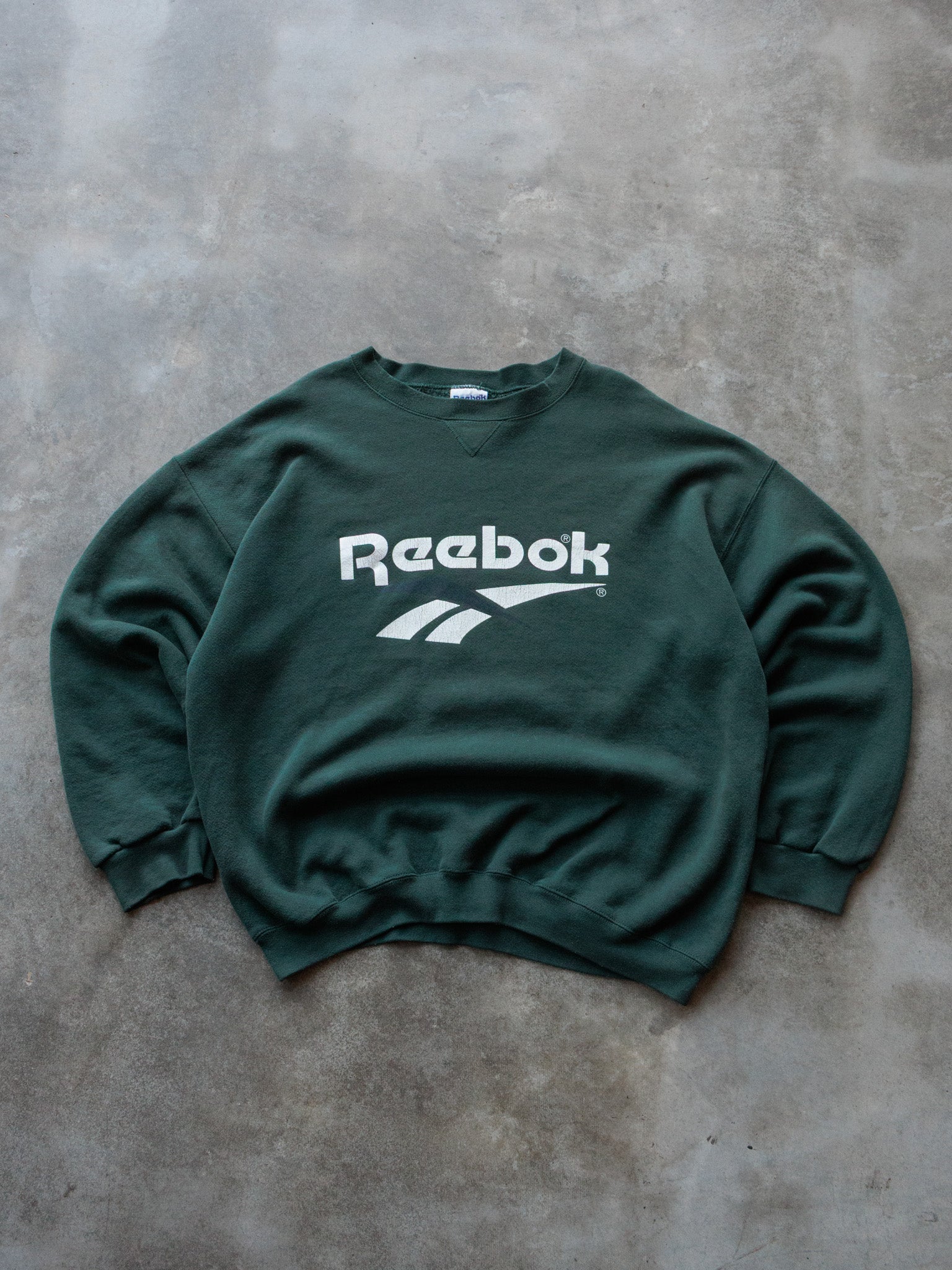 Vintage 90s Green Reebok Sweatshirt (2XL)